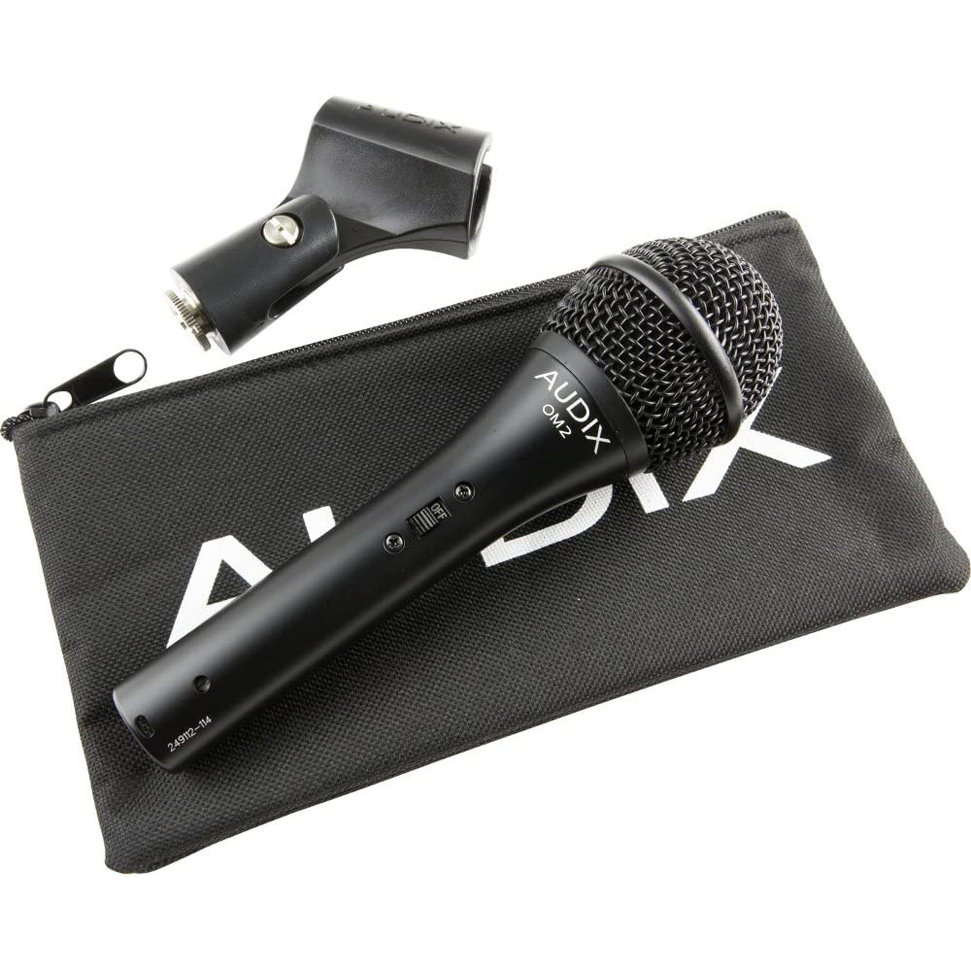 Audix OM2S Handheld Hypercardioid Dynamic Vocal Microphone with On/Off Switch