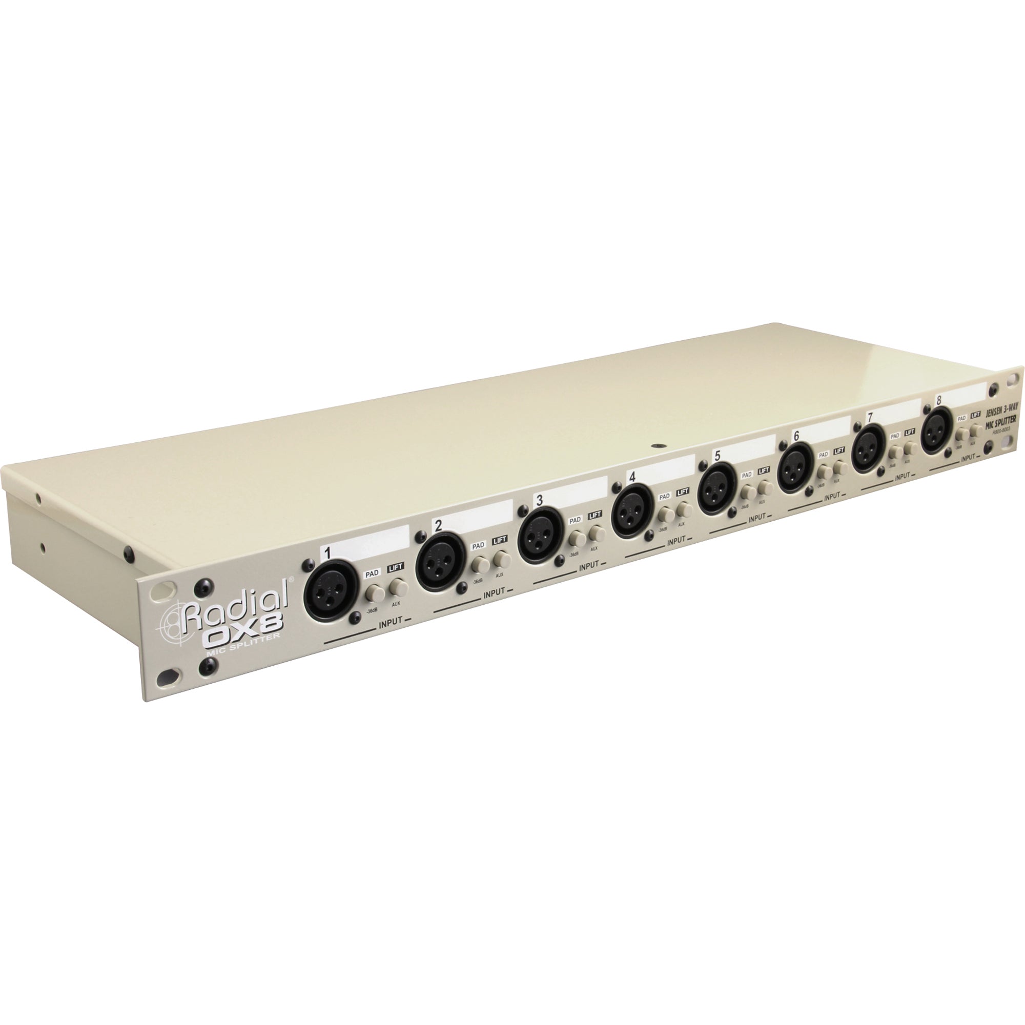 Radial Engineering OX8 Eight-Channel Three Way Mic Level Signal Splitter (Jensen Transformers)