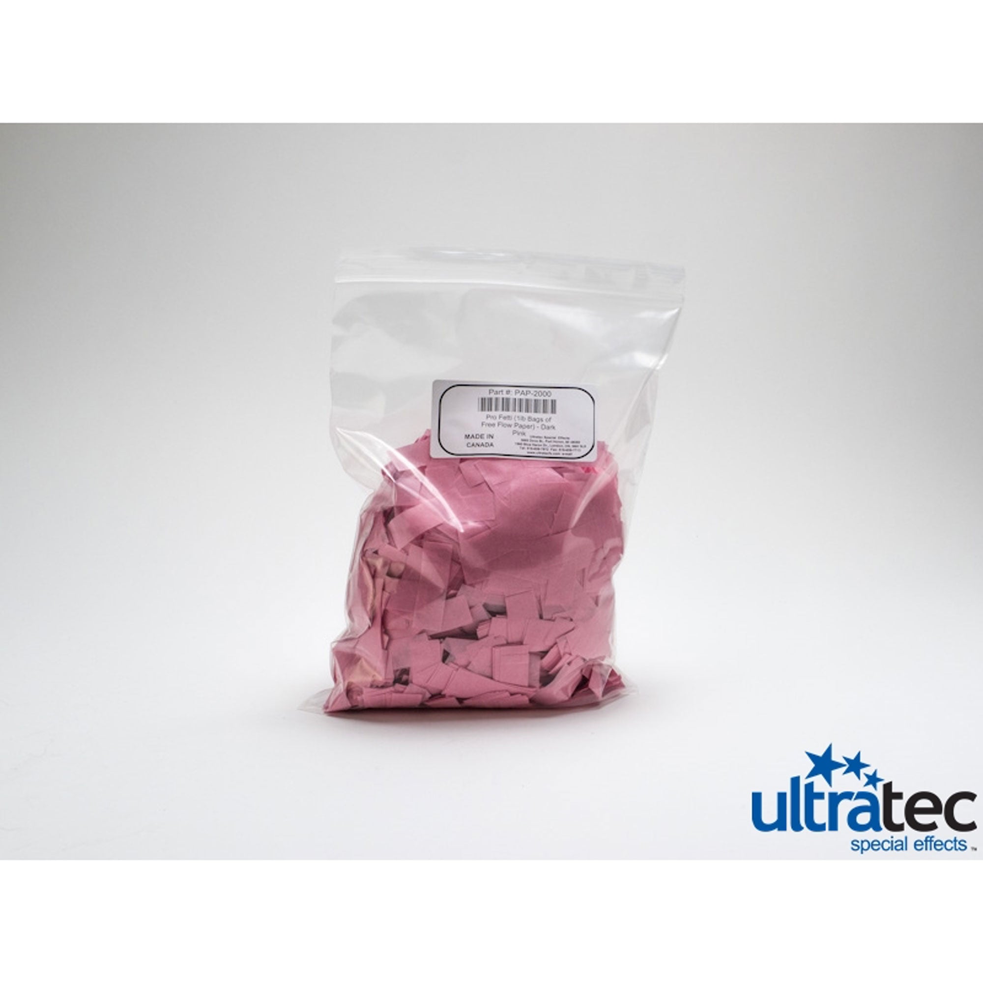 Grand Majestic FX Pro Fetti 1lb Bag of Free Flow Paper Confetti (Pink)
