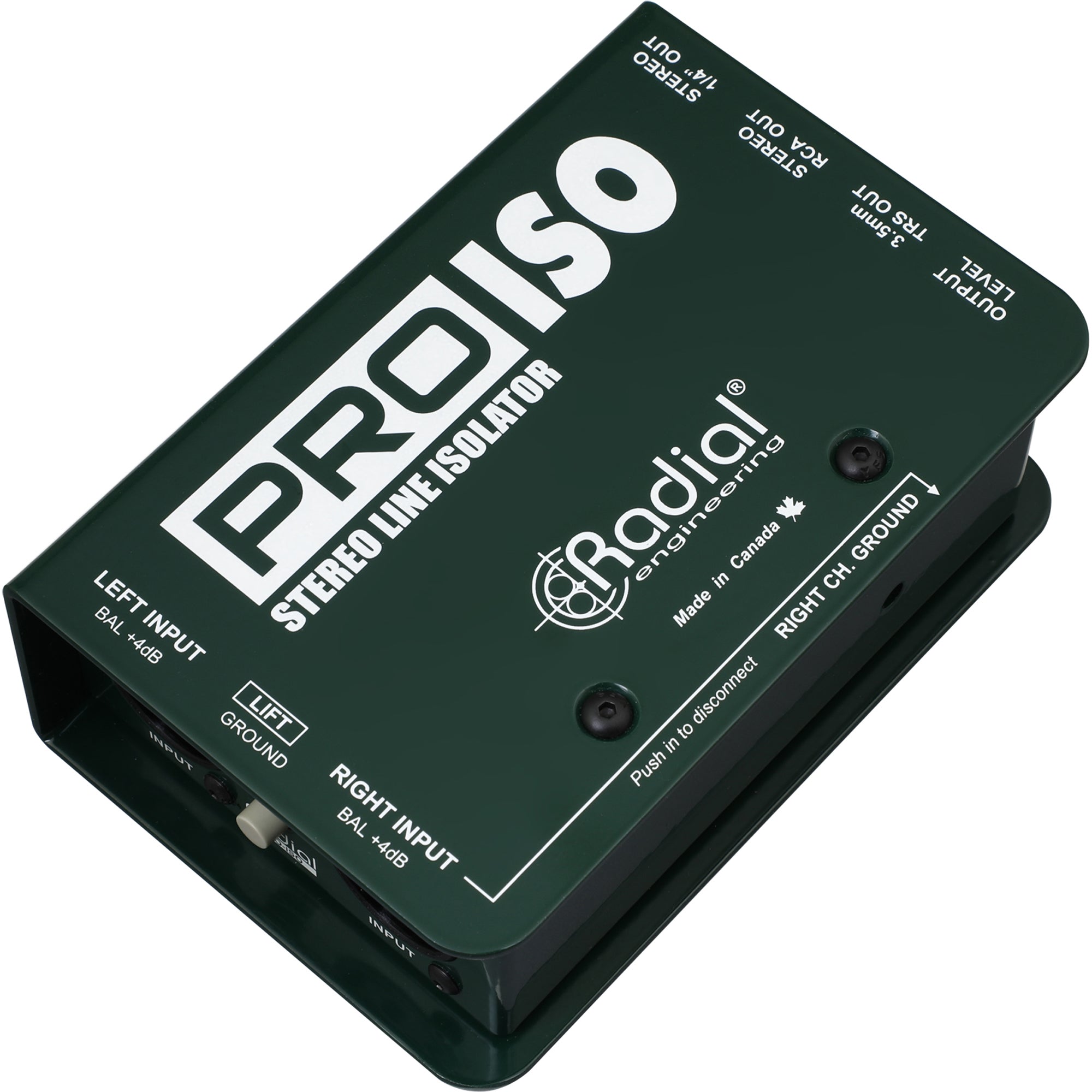 Radial Engineering Pro-ISO +4/-10 dB Stereo Line Isolator
