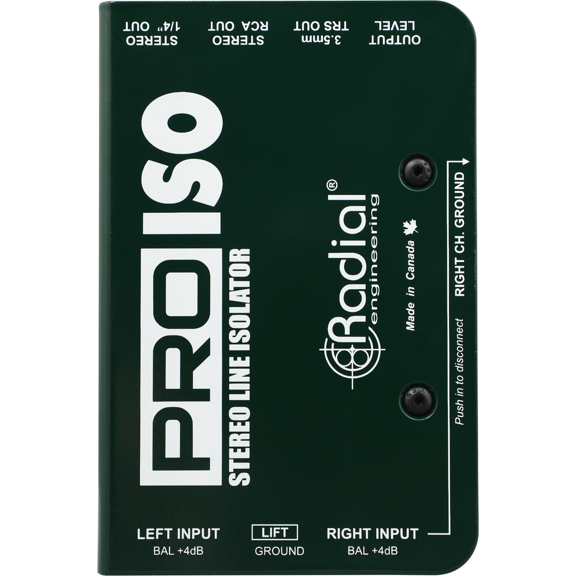 Radial Engineering Pro-ISO +4/-10 dB Stereo Line Isolator