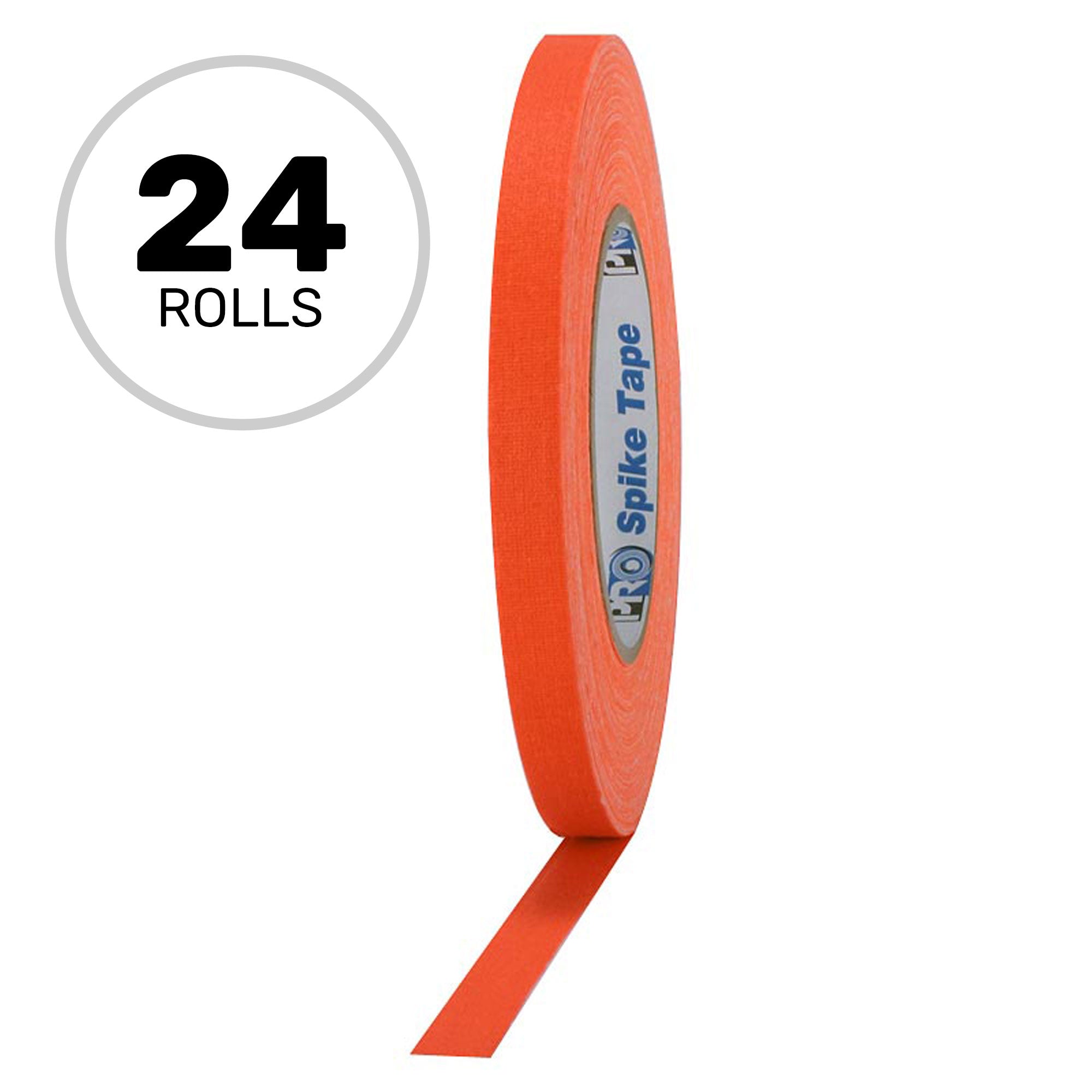 ProTapes Pro Spike Tape 1/2" x 45yds (Fluorescent Orange, Case of 24)
