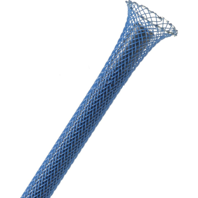 Techflex Flexo PET Expandable Braided Sleeving (1/4" Blue, By the Foot)