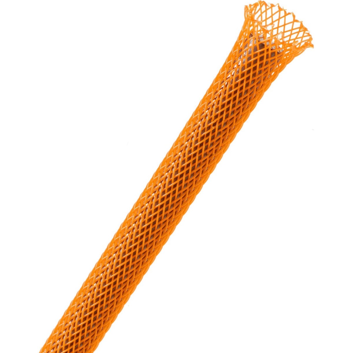 Techflex Flexo PET Expandable Braided Sleeving (1/4" Orange, By the Foot)