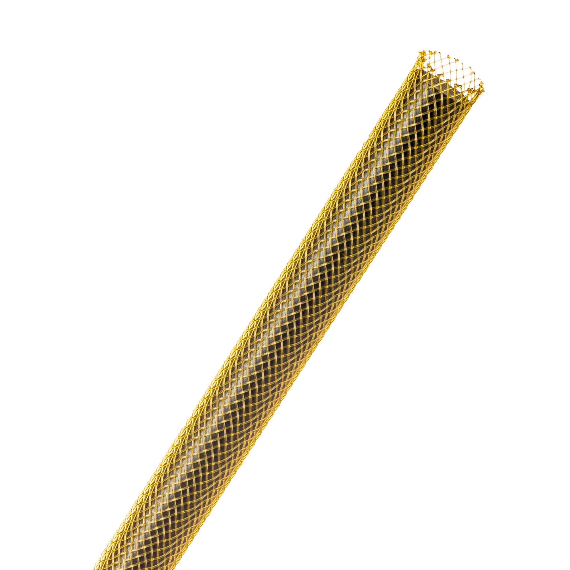 Techflex Flexo PET Expandable Braided Sleeving (1/4" Yellow, By the Foot)