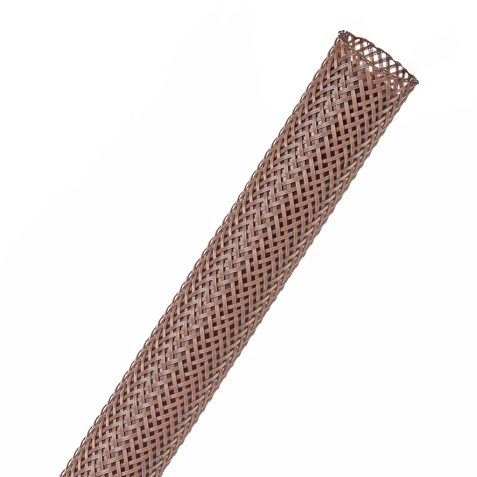 Techflex Flexo PET Expandable Braided Sleeving (1/2" Brown, 500' Spool)