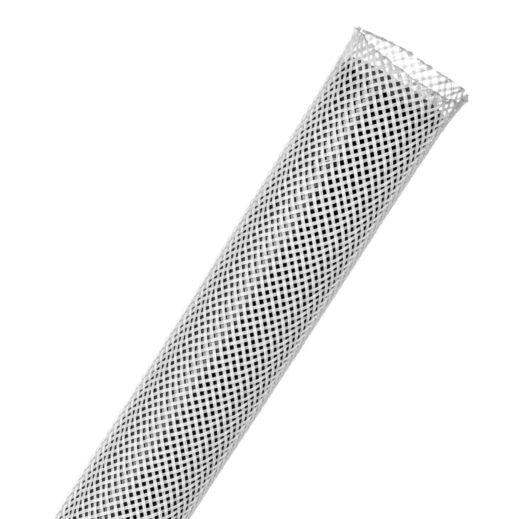 Techflex Flexo PET Expandable Braided Sleeving (3/4" White, 250' Spool)