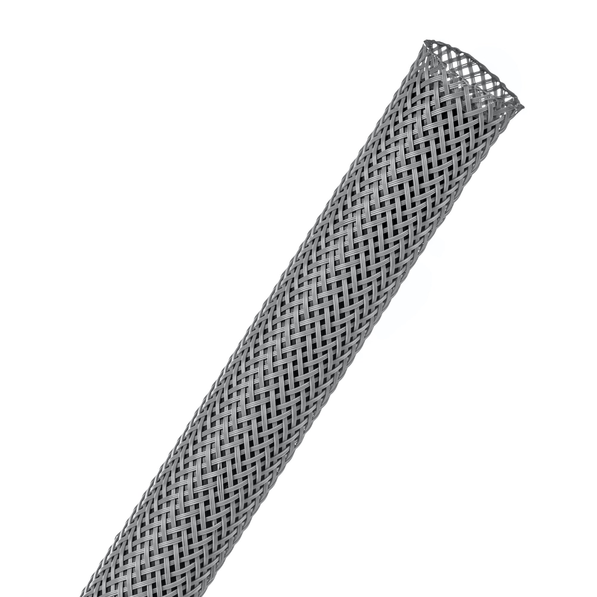 Techflex Flexo PET Expandable Braided Sleeving (1/2" Grey, 500' Spool)