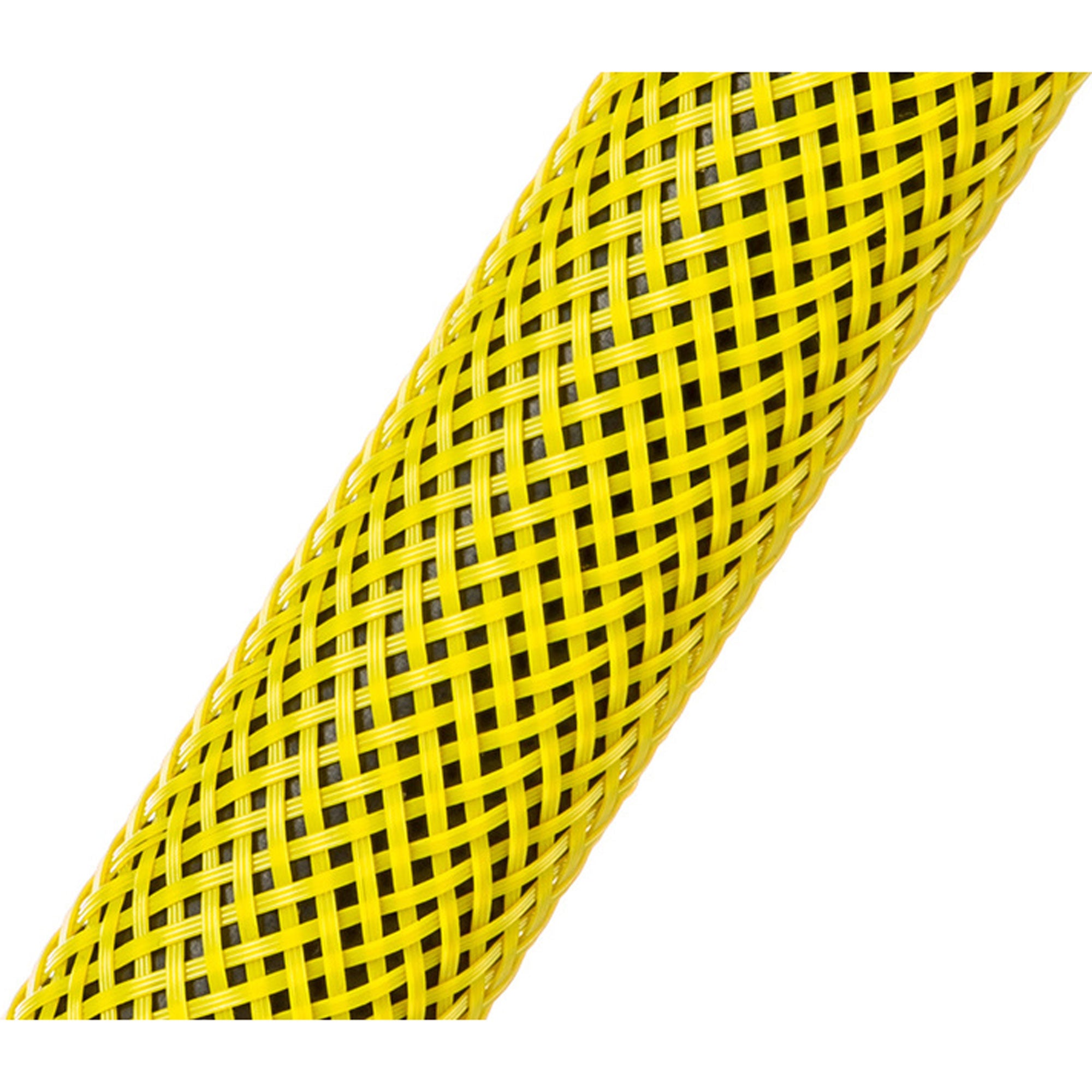 Techflex Flexo PET Expandable Braided Sleeving (1/4" Neon Yellow, By the Foot)