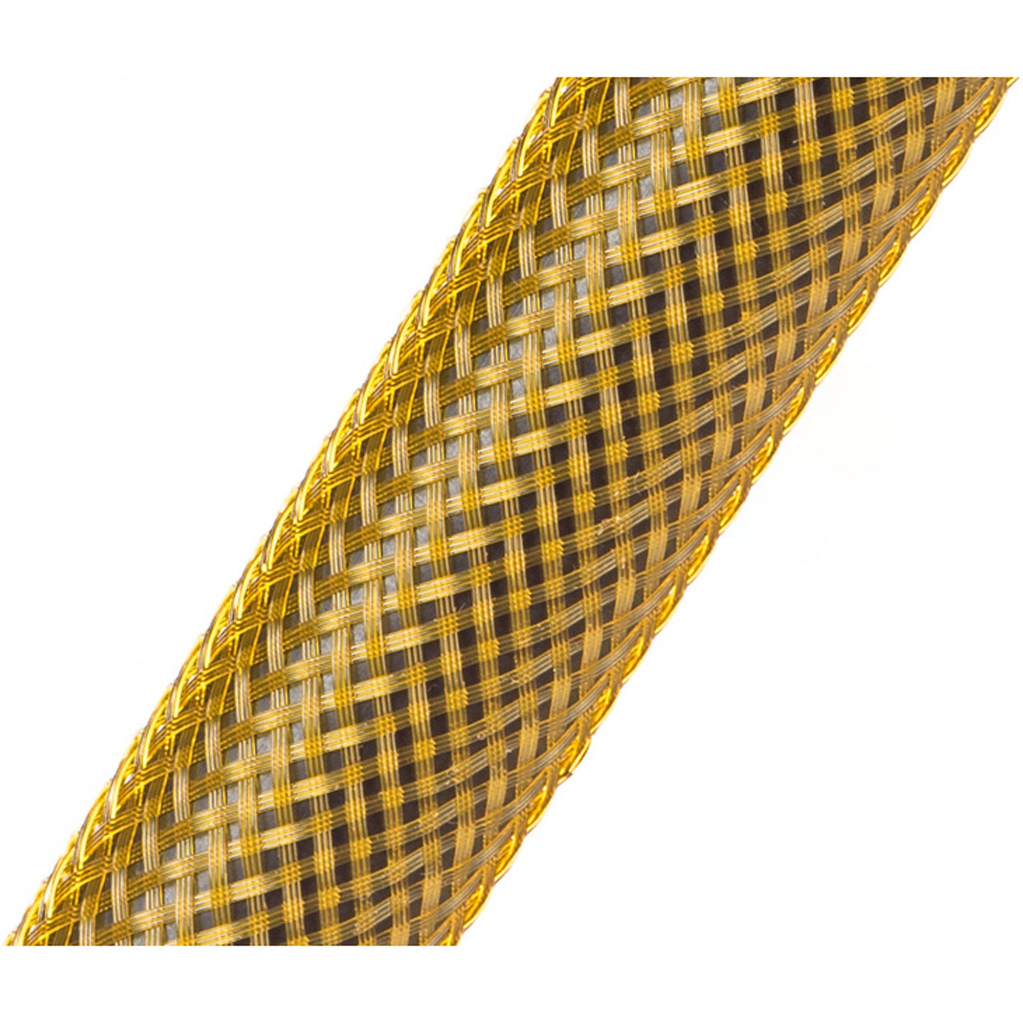 Techflex Flexo PET Expandable Braided Sleeving (1/4" Yellow, By the Foot)