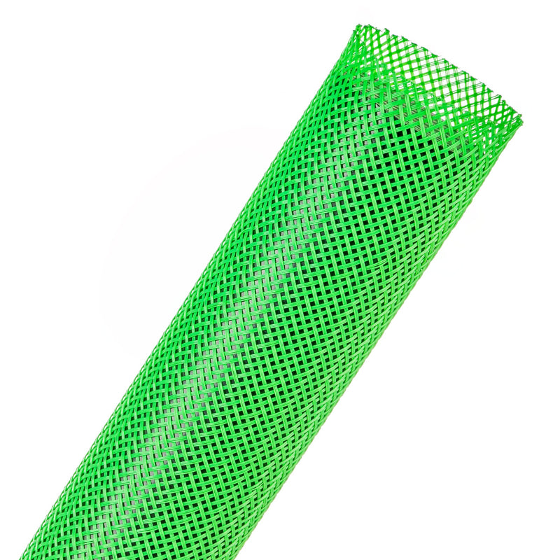 Techflex Flexo PET Expandable Braided Sleeving (1-1/4" Neon Green, 200' Spool)