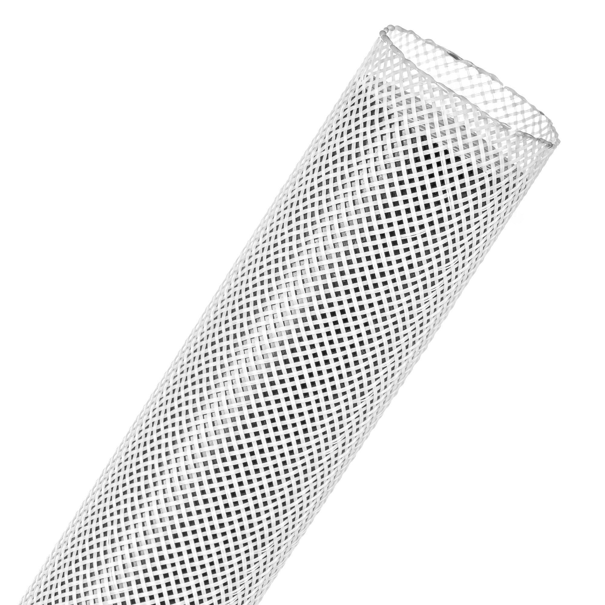 Techflex Flexo PET Expandable Braided Sleeving (1-1/4" White, 200' Spool)