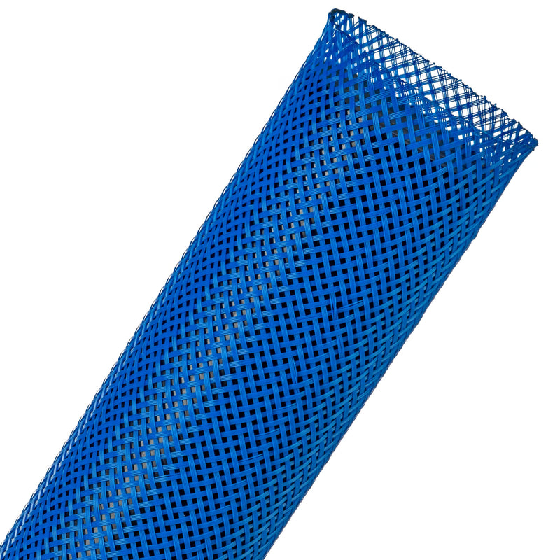 Techflex Flexo PET Expandable Braided Sleeving (1-1/2" Neon Blue, 200' Spool)