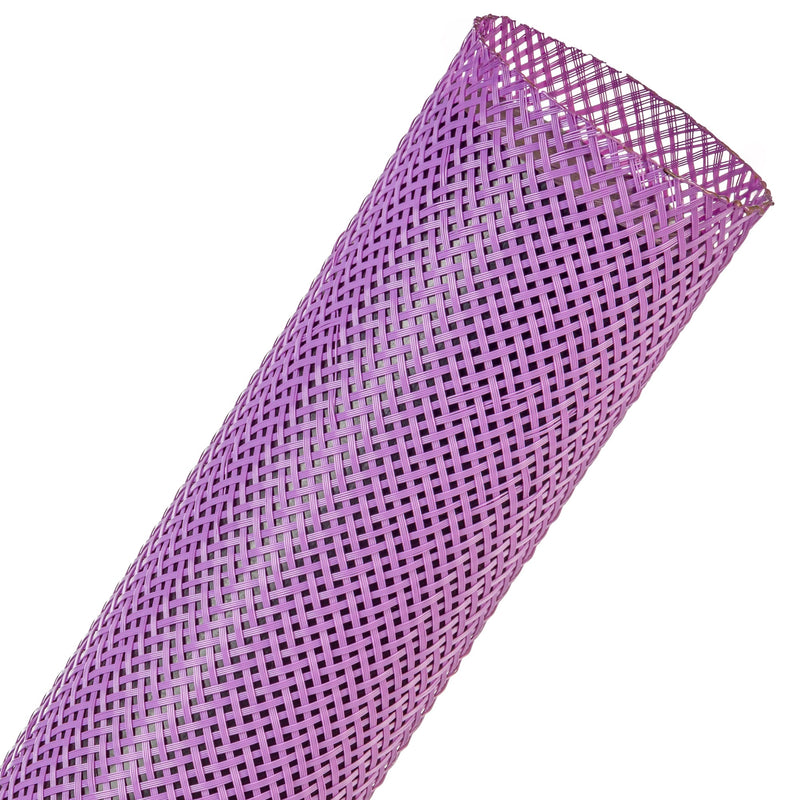Techflex Flexo PET Expandable Braided Sleeving (1-1/2" Purple, 200' Spool)