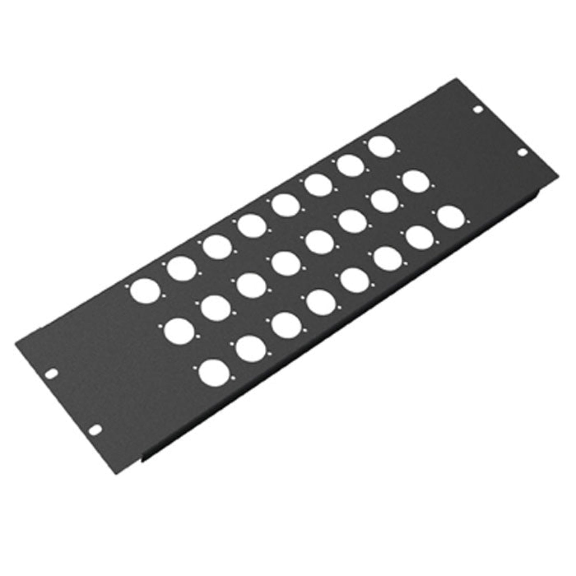 Penn Elcom R1269/3UK/24 Rack Panel Punched for Neutrik D-Style Connectors (3U, 24 Hole)