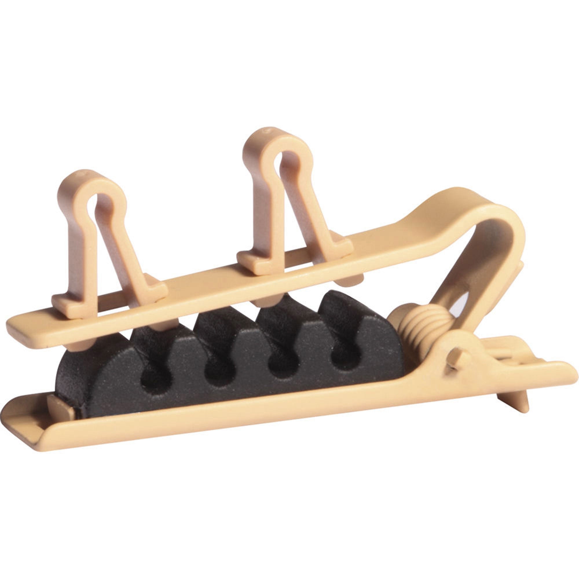 Shure RPMDL4DTC/T Set of 3 Dual Tie Clips for DuraPlex DL4 Microphones (Tan)