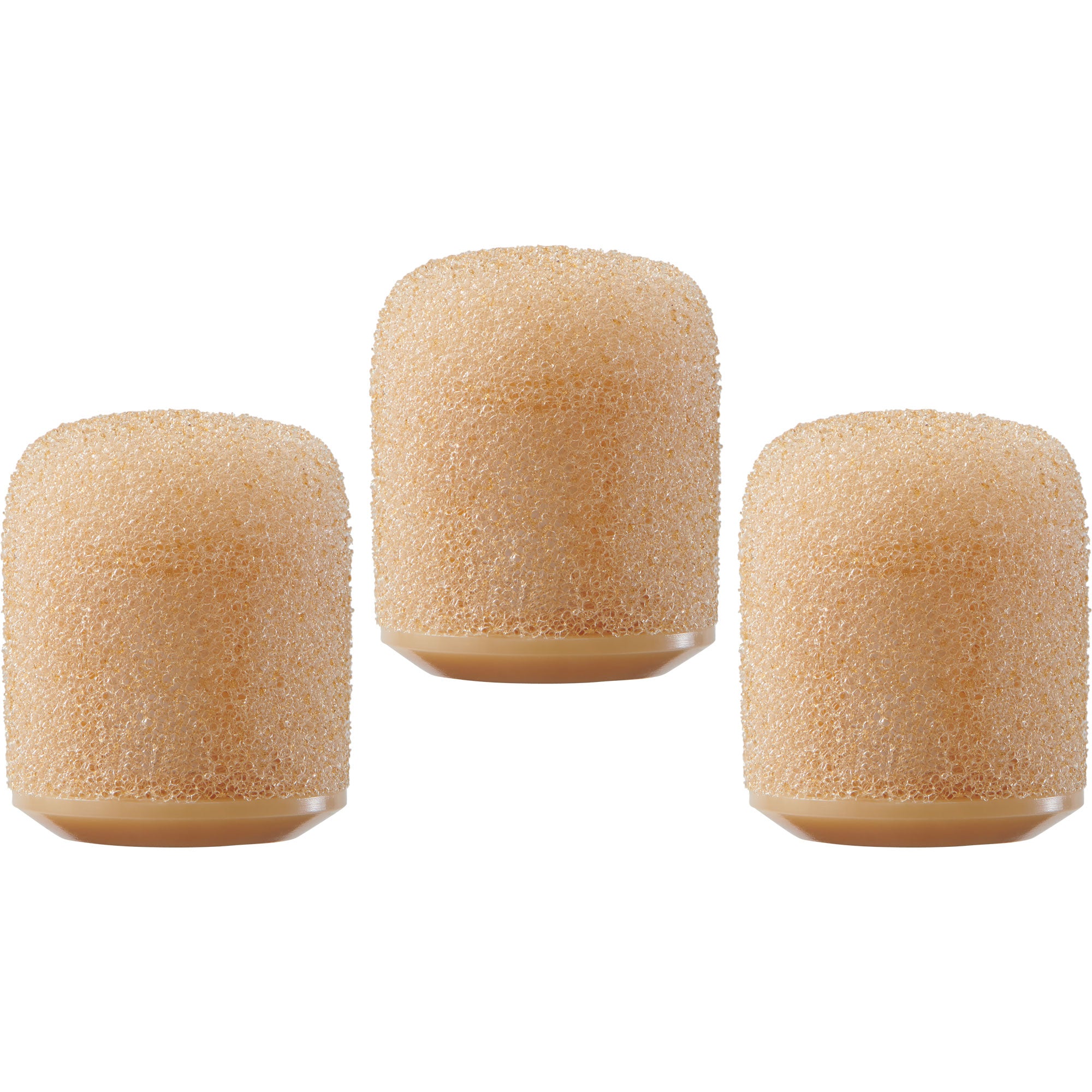 Shure RPMDL4SFWS/T Set of 3 Snap Fit Windscreens for DuraPlex DL4/DH5 Microphones (Tan)