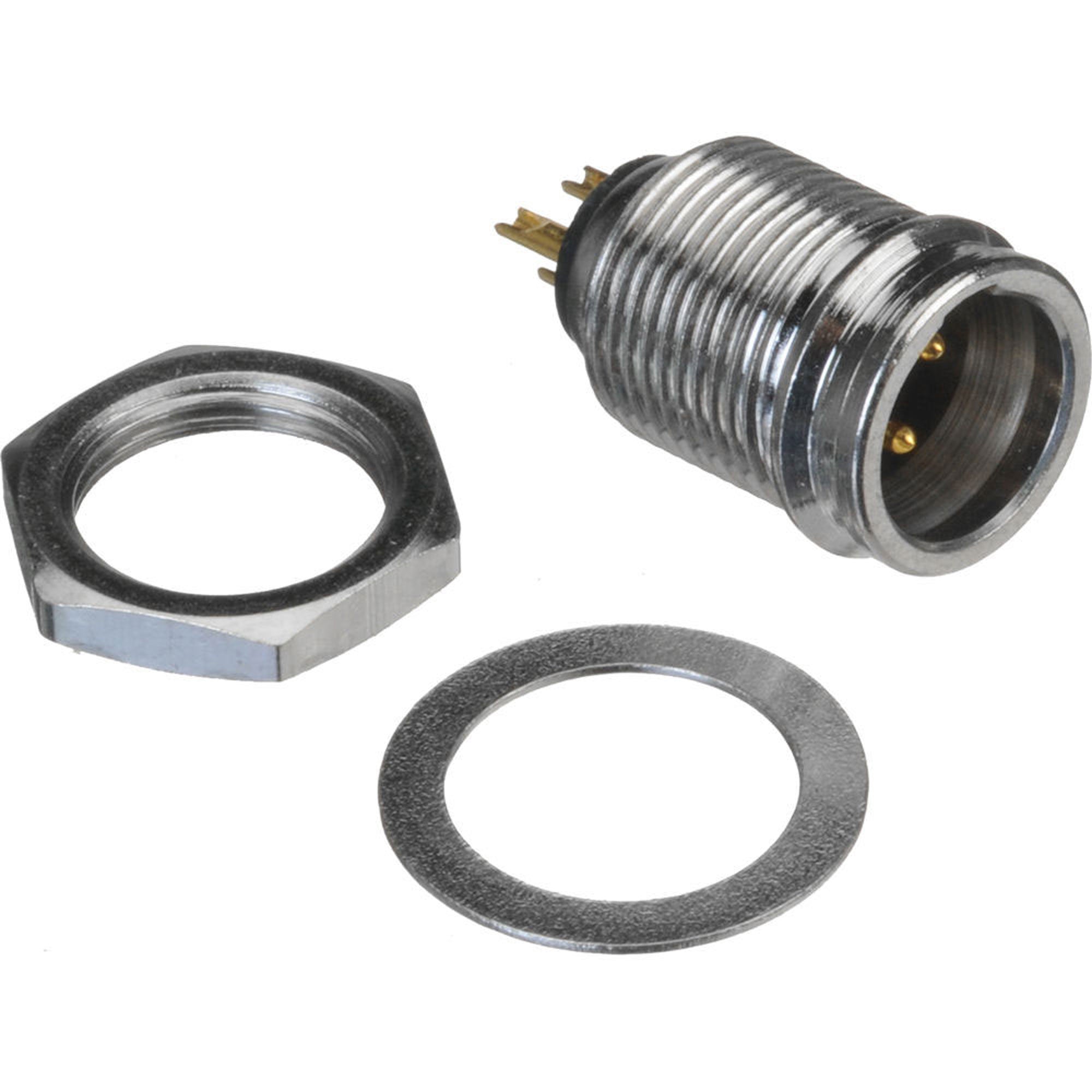 Neutrik Rean RT3MP Male 3-Pin Tiny XLR Chassis Connector (Nickel/Gold)
