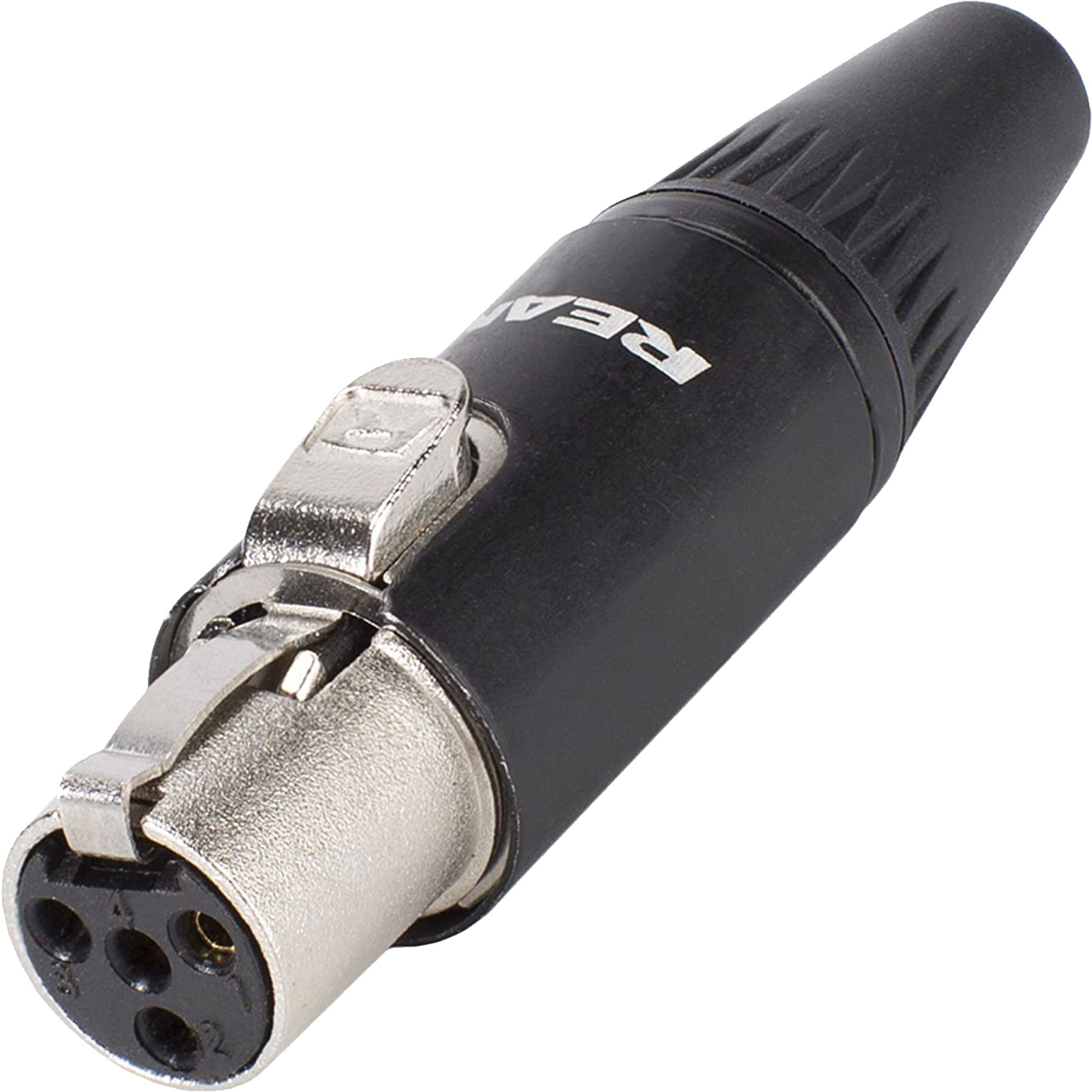 Neutrik Rean RT4FC-B Female 4-Pin Tiny XLR Connector (Black/Gold)
