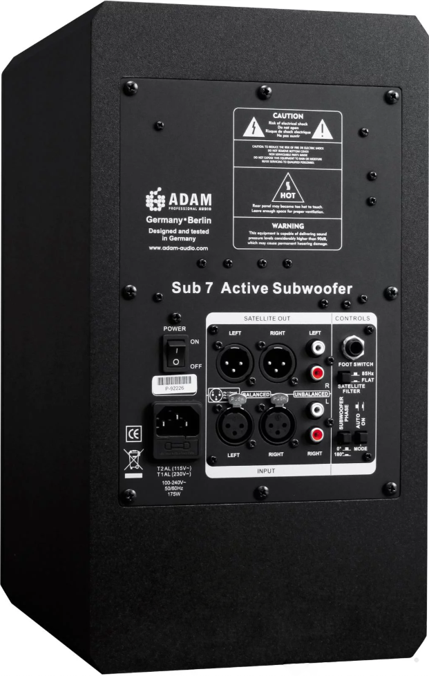 Adam Audio Sub7 7" 210 Watt Powered Subwoofer with Wireless Remote