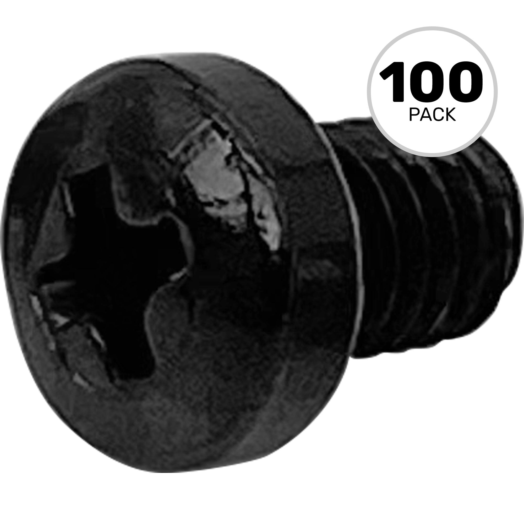 SquarePlug M3x4/BK Anodized Aluminum M3x4 Color Coding Screws (Black, 100 Pack)