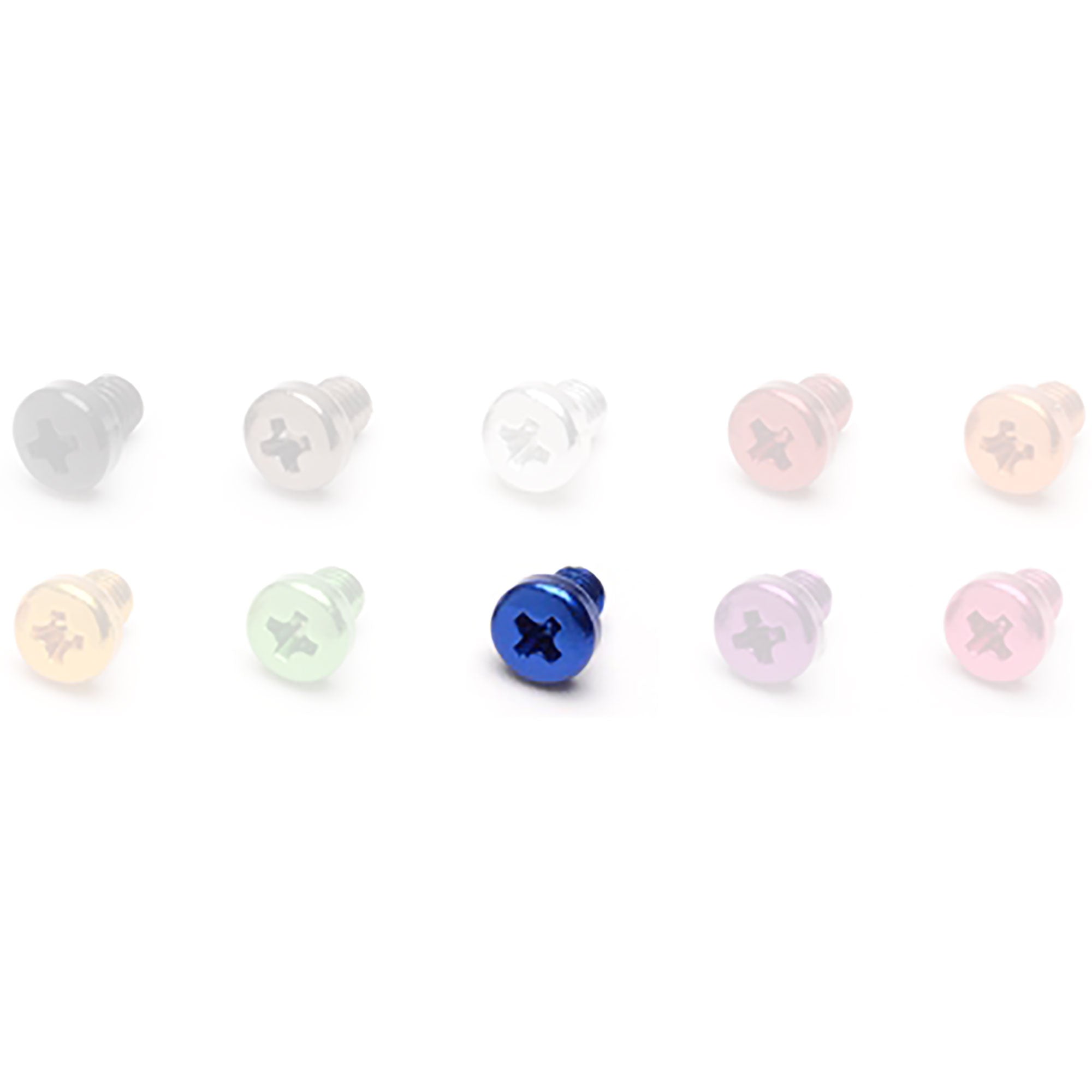 SquarePlug M3x4/B Anodized Aluminum M3x4 Color Coding Screws (Blue, 10 Pack)