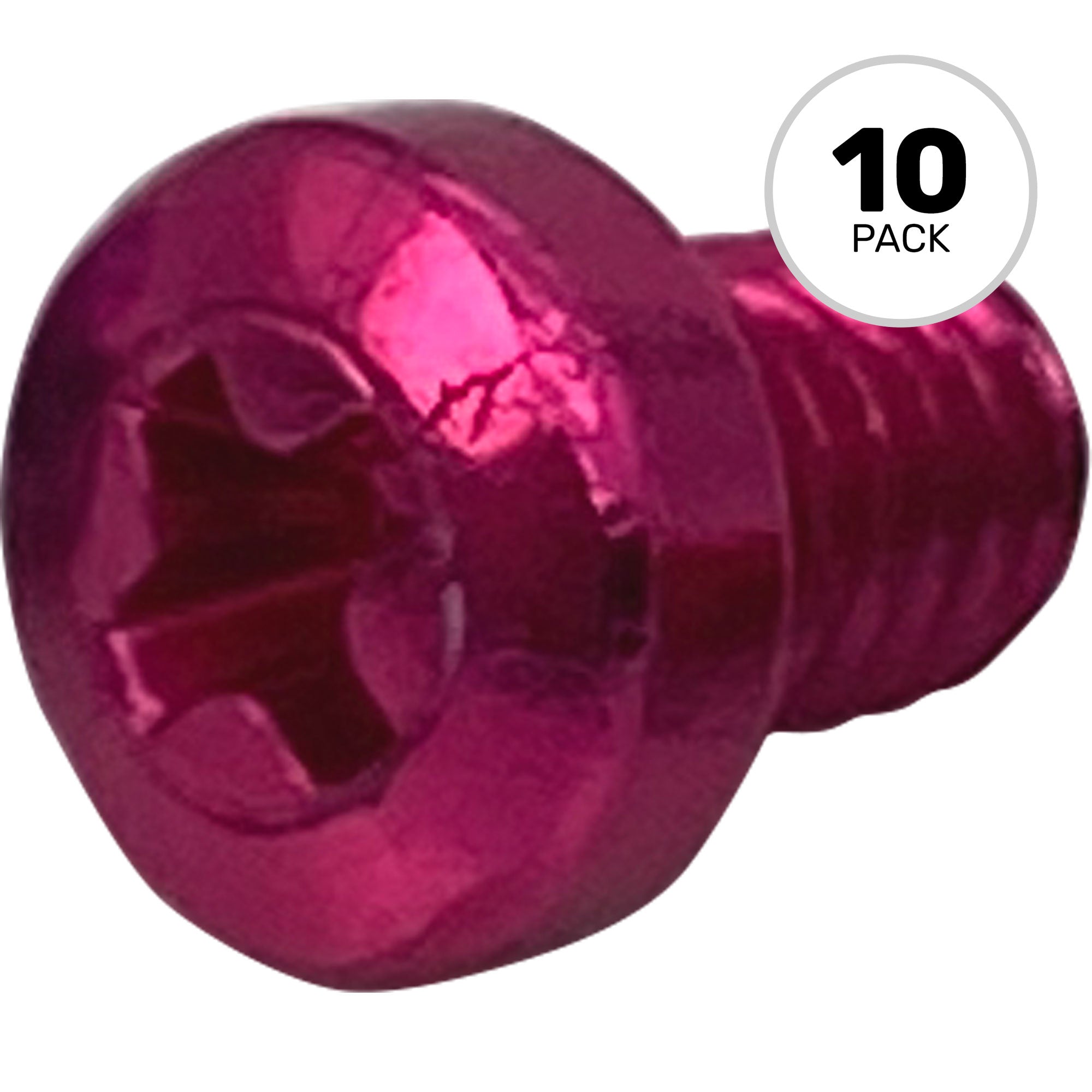SquarePlug M3x4/PK Anodized Aluminum M3x4 Color Coding Screws (Pink, 10 Pack)