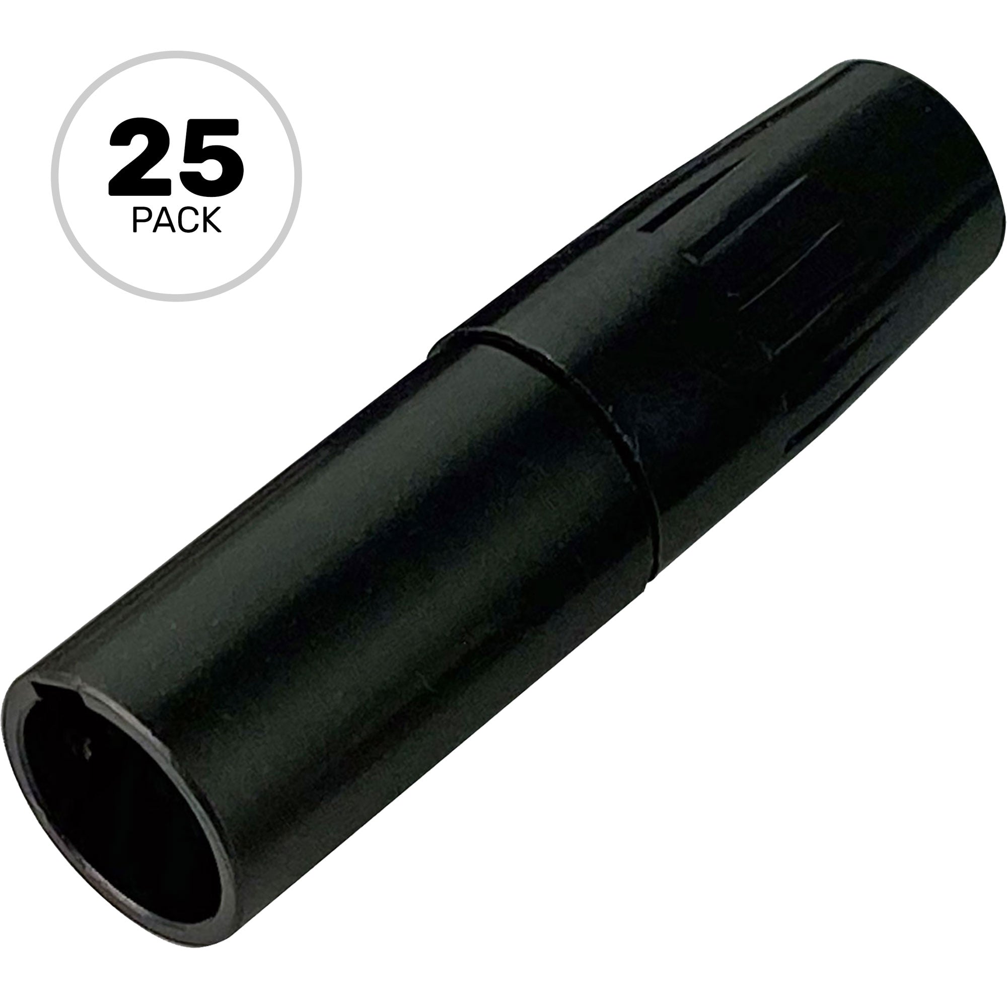 Switchcraft TA4MLBX Male 4-Pin Tini-QG Mini-XLR Cable Connector for Large Cable (Black, 25 Pack)