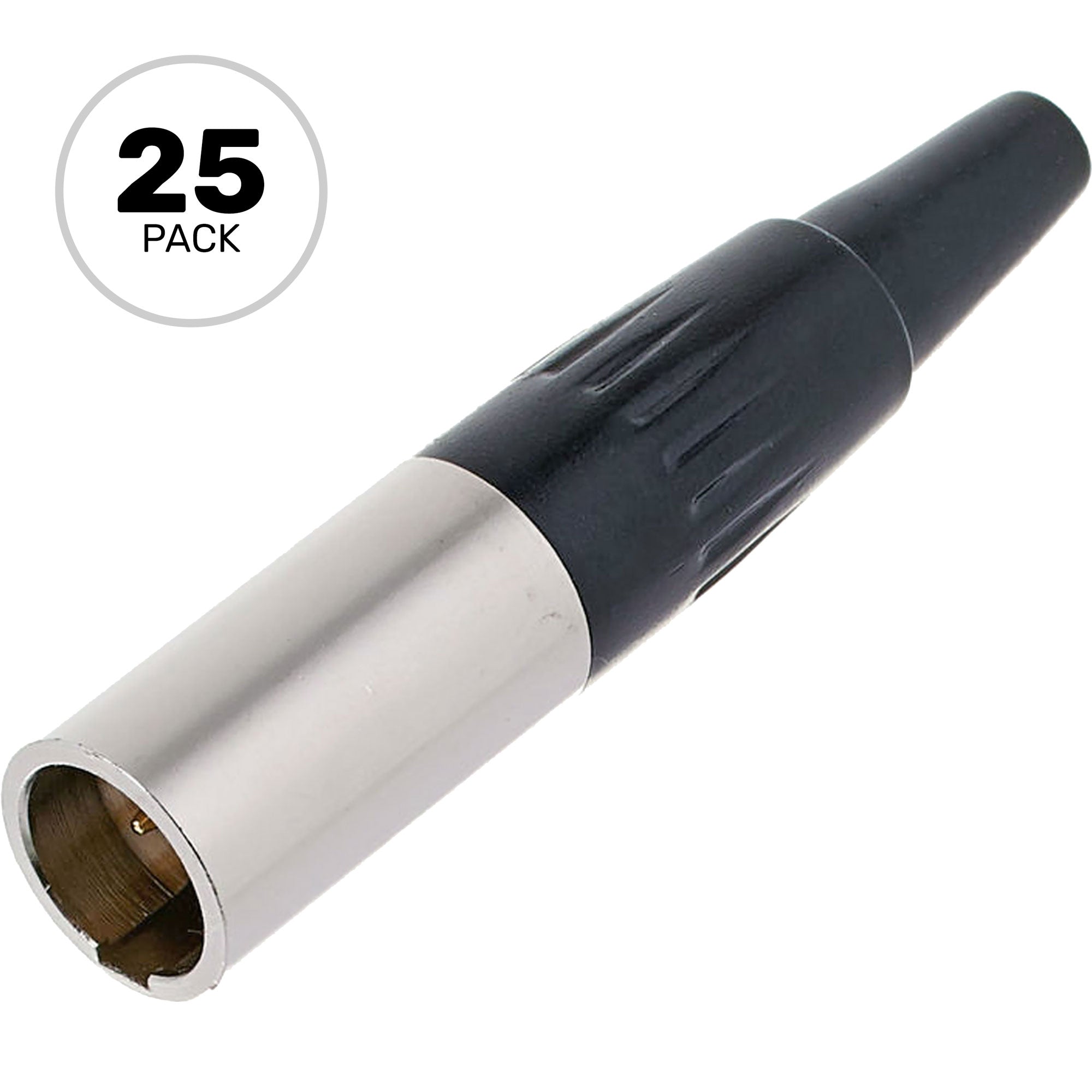 Switchcraft TA3MX Male 3-Pin Tini-QG Mini-XLR Cable Connector (Nickel, 25 Pack)