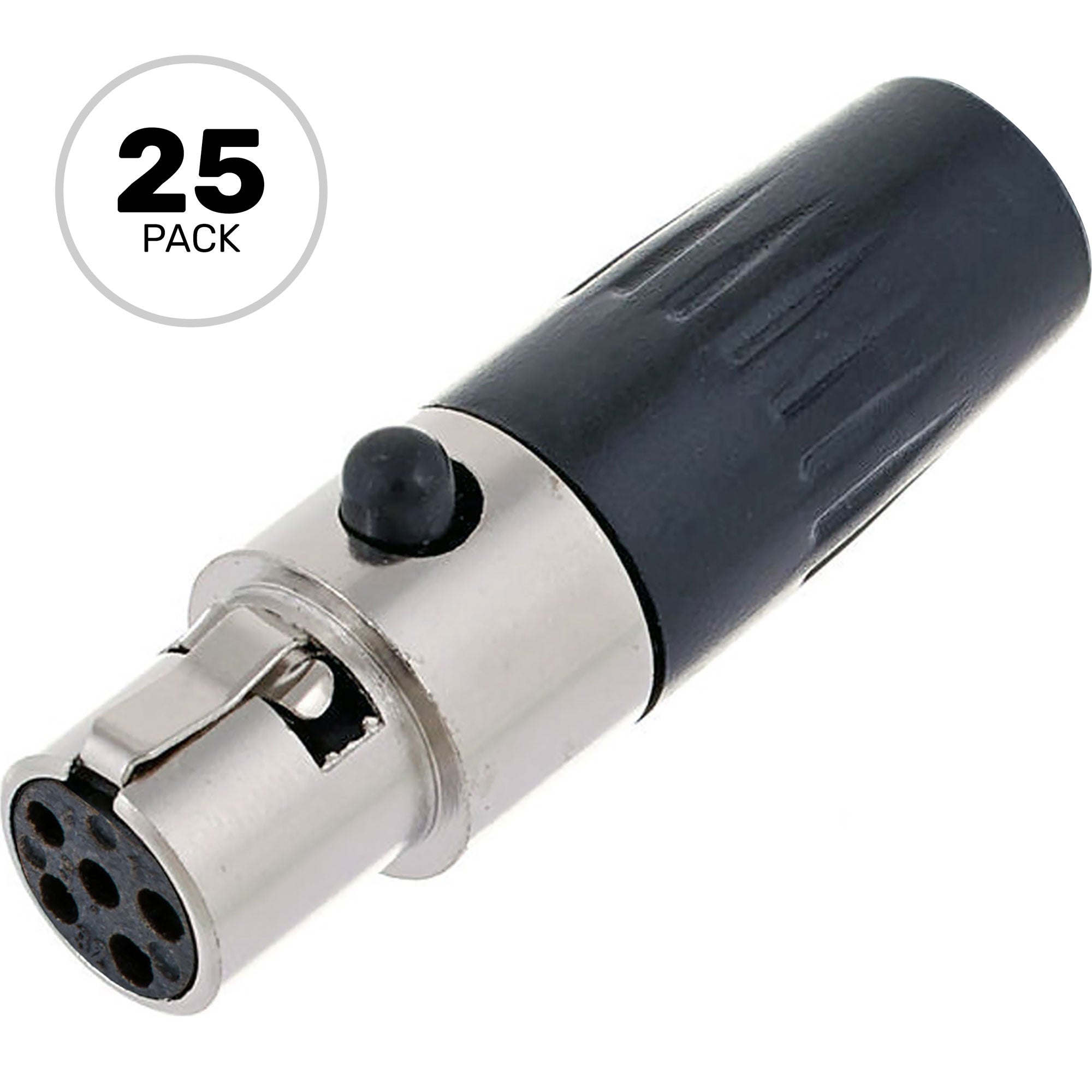 Switchcraft TA5FLX Female 5-Pin Tini-QG Mini-XLR Cable Connector for Large Cable (Nickel, 25 Pack)