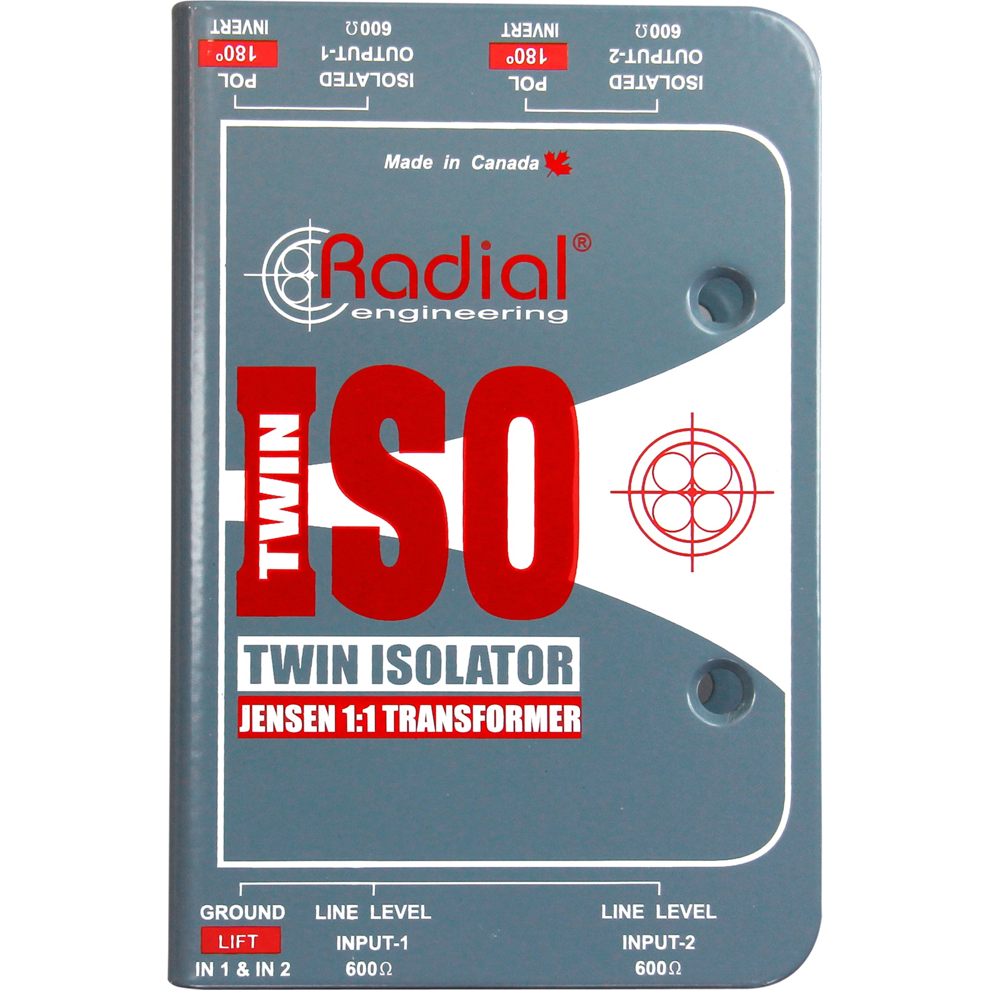 Radial Engineering Twin-Iso Two Channel Balanced Line Isolator with Jensen Transformers