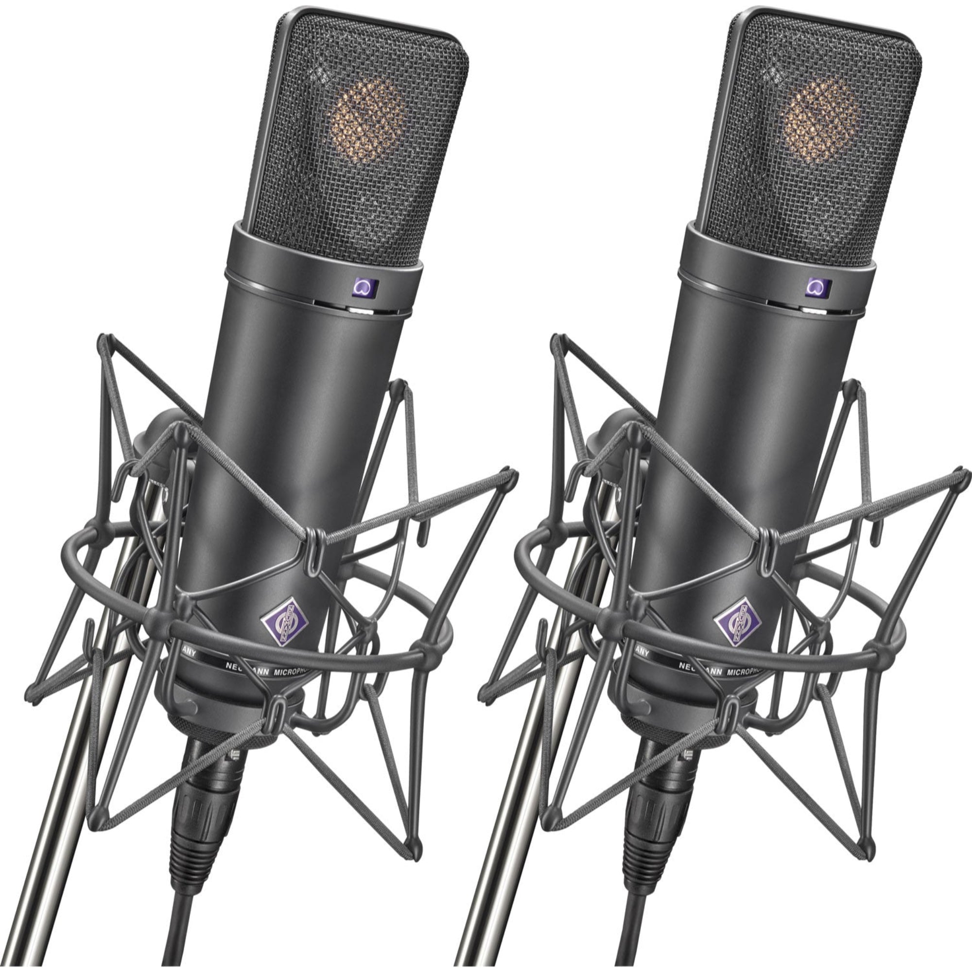 Neumann U 87 Ai Large-Diaphragm Multipattern Condenser Studio Microphone (Stereo Set, Black)