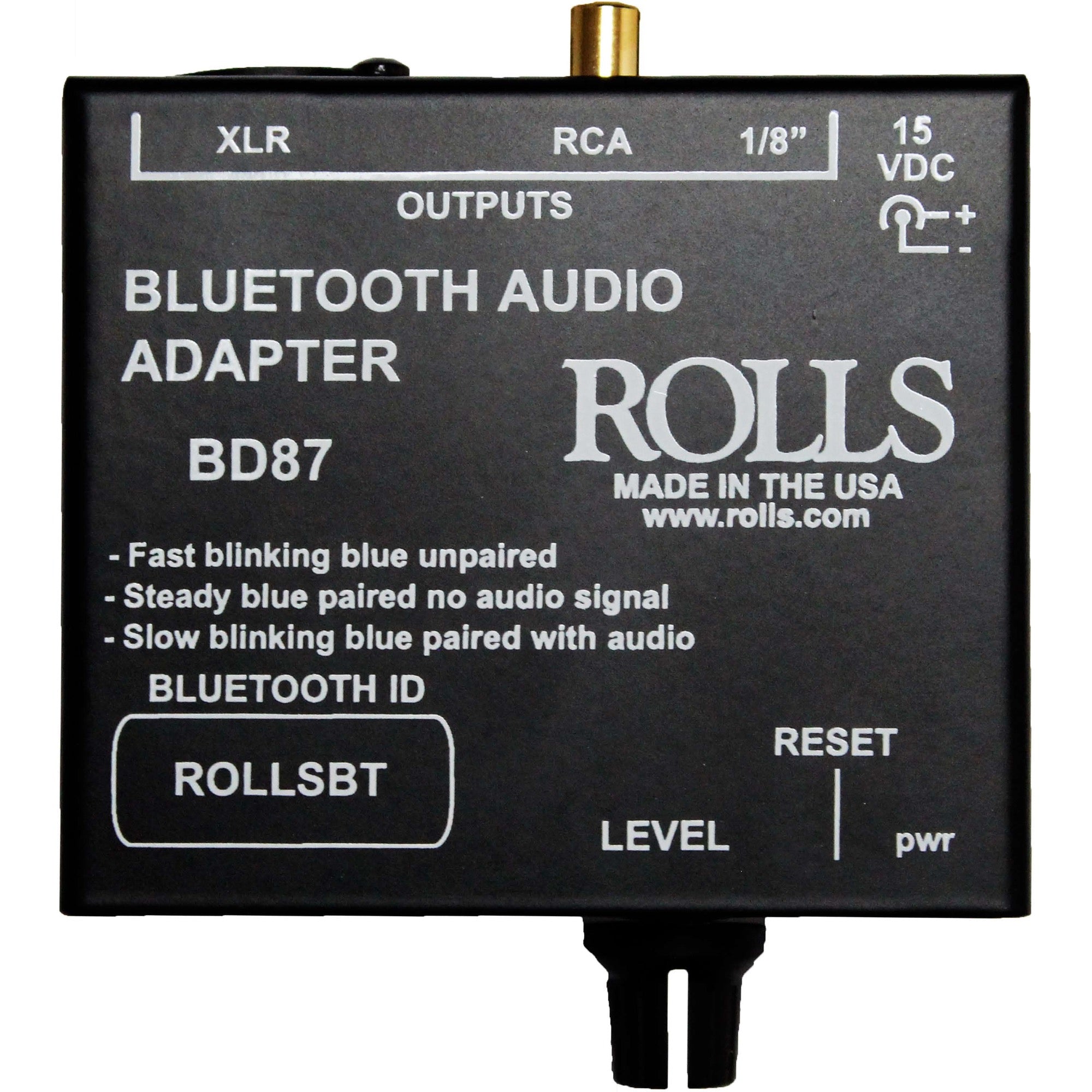 Rolls BD87 Bluetooth DI Audio Adapter