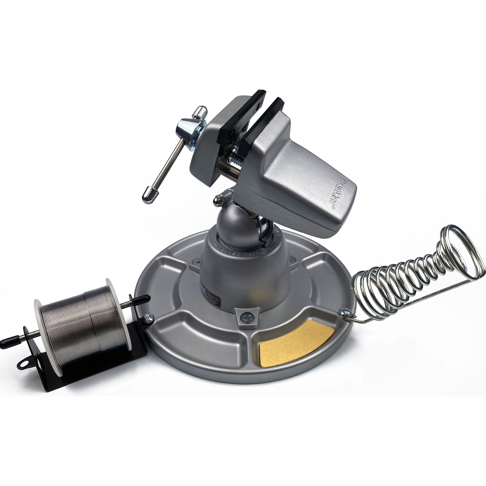 PanaVise 301 Solder Pro Bundle with Standard Vise, Handy Tray Base, Solder Station & Solder Spool