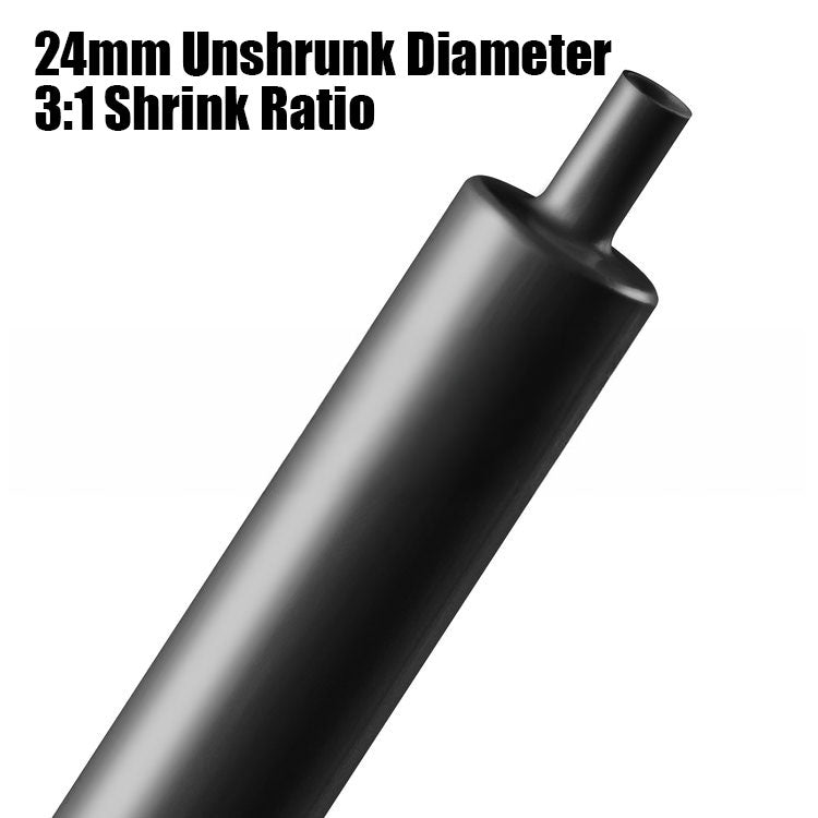 24mm unshrunk heat shrink tubing with 3 to 1 shrink ratio