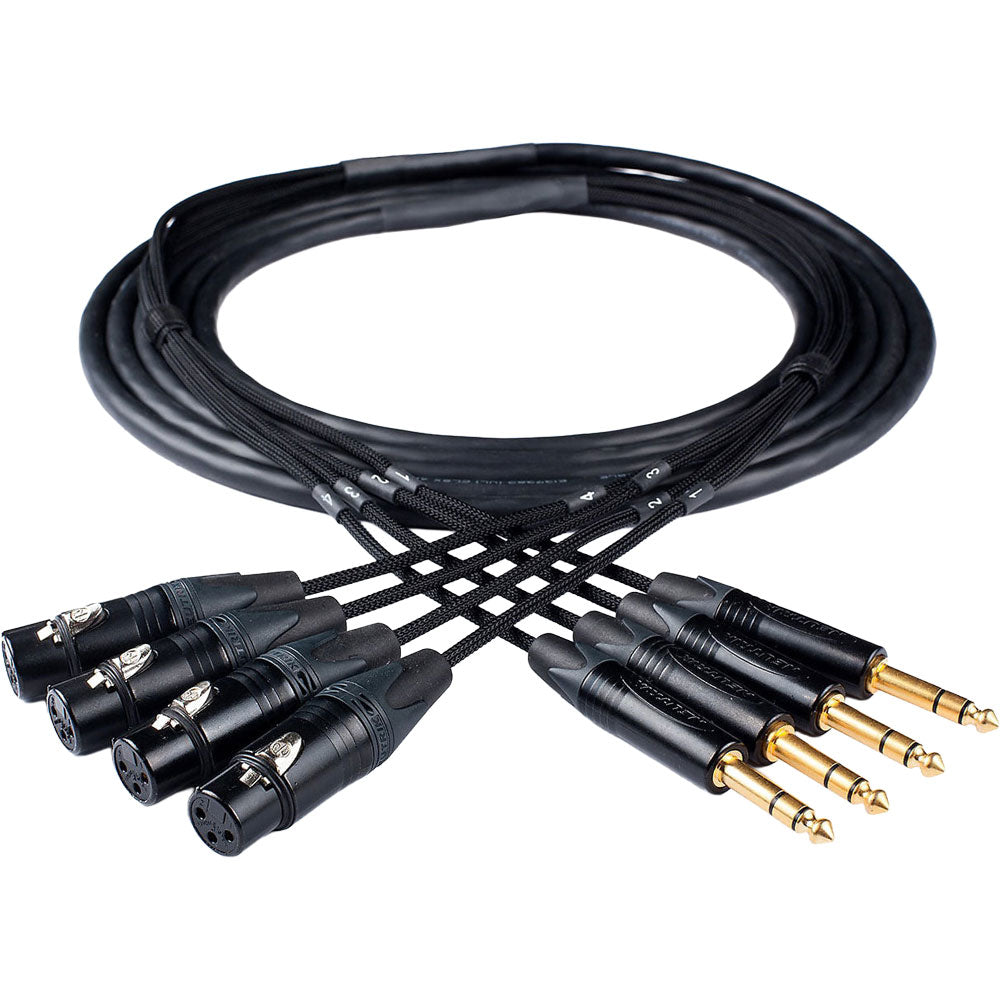 Custom made to order 4-Channel Audio Snake Cables