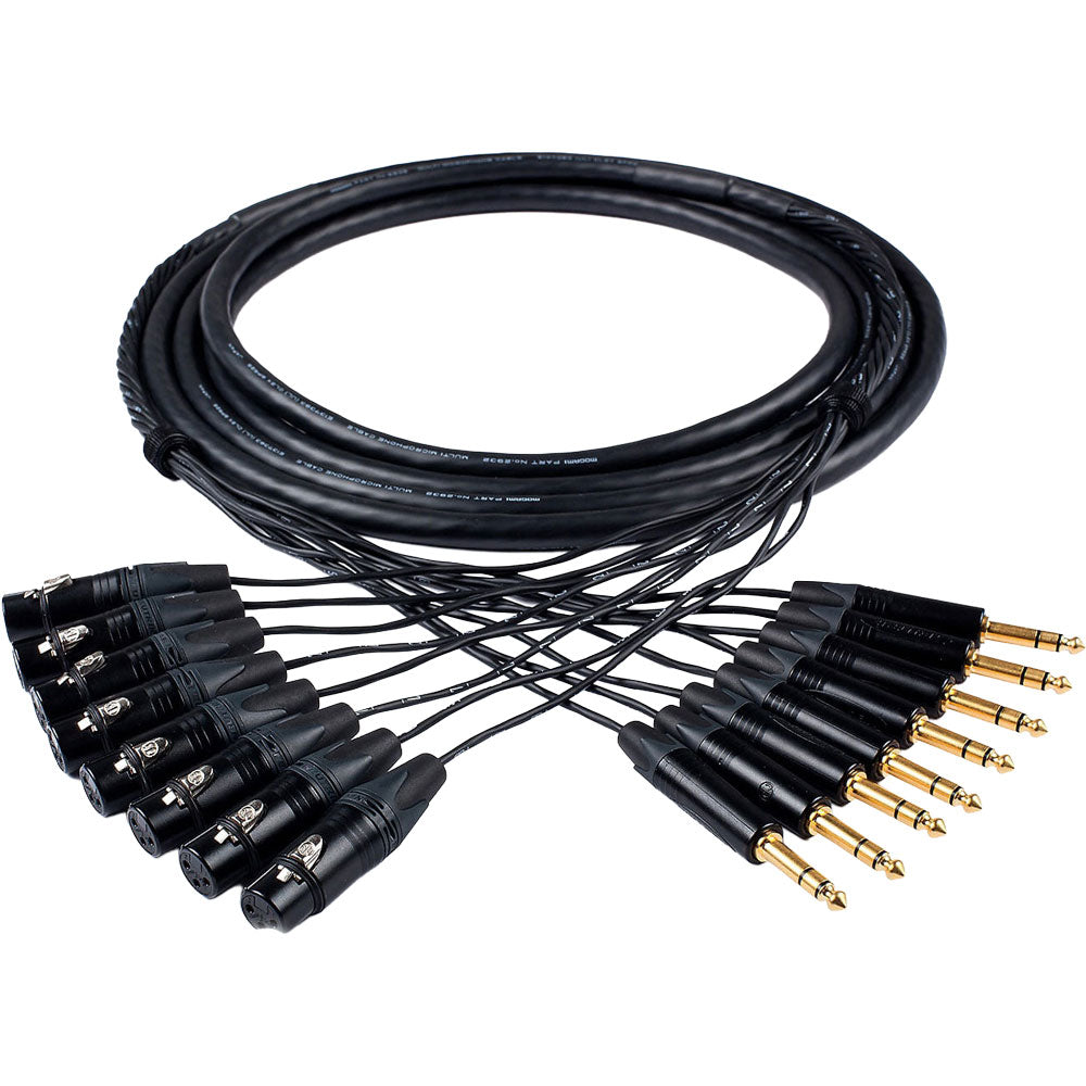 Custom made to order 8-Channel Audio Snake Cables