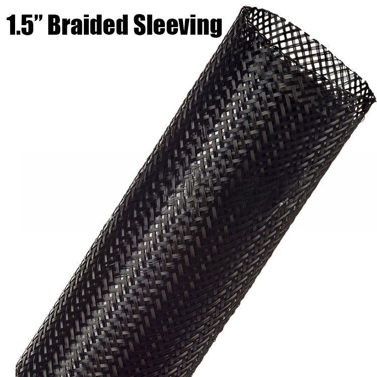 1.5 inch expandable braided sleeving with a wide range of colors