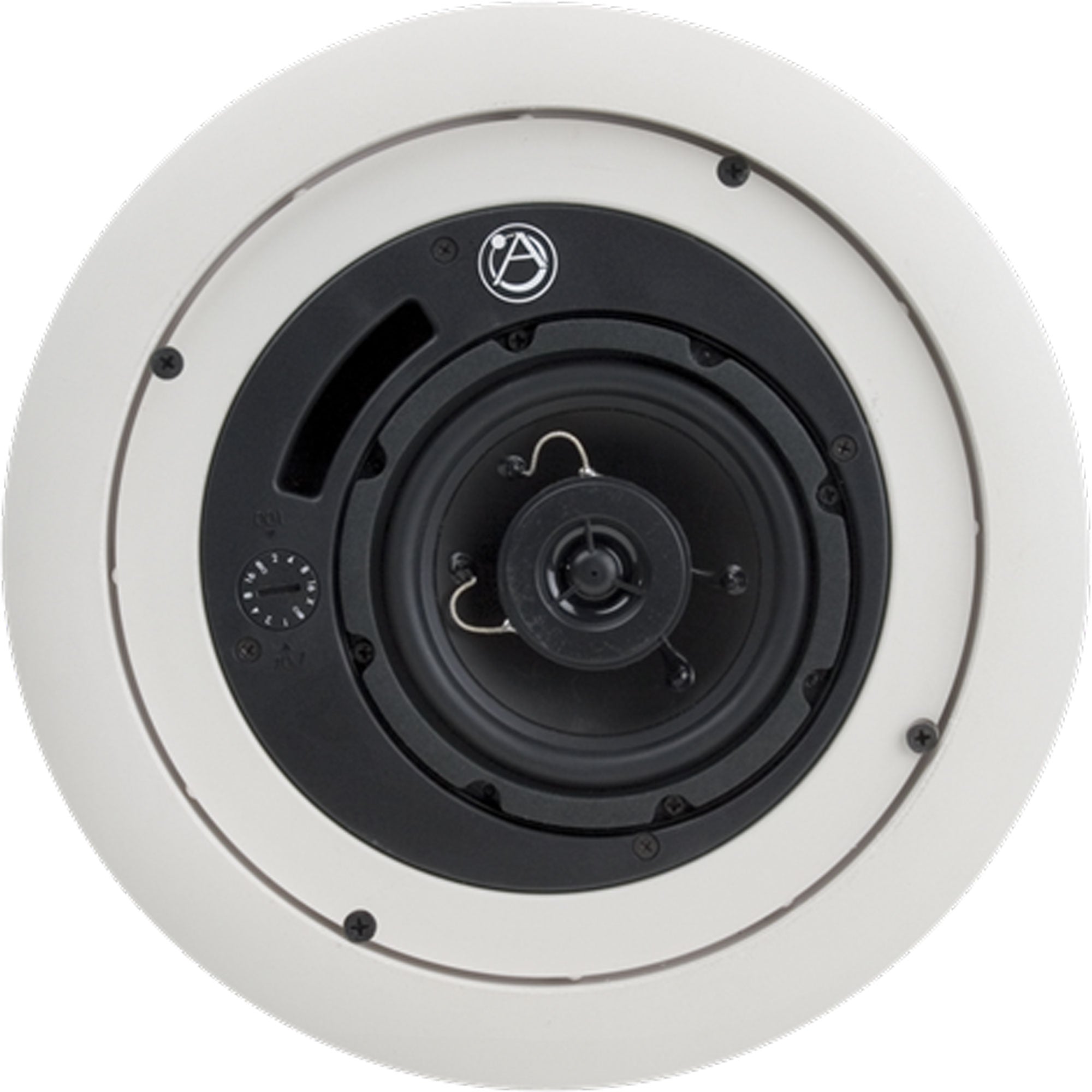 AtlasIED FAP42TC-UL2043 4" Shallow Coaxial In-Ceiling Speaker with 16W 70/100V Transformer (White, Pair)
