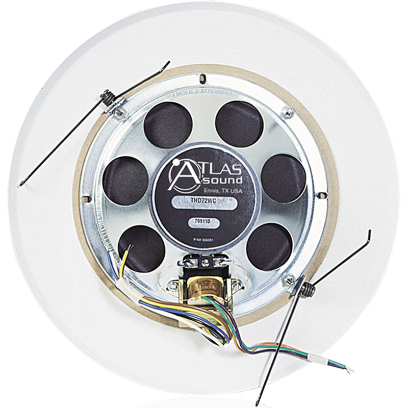 AtlasIED THD72WC 8" In-Ceiling Speaker with 4-Watt 25V/70V Transformer and T62-8 Torsion Baffle