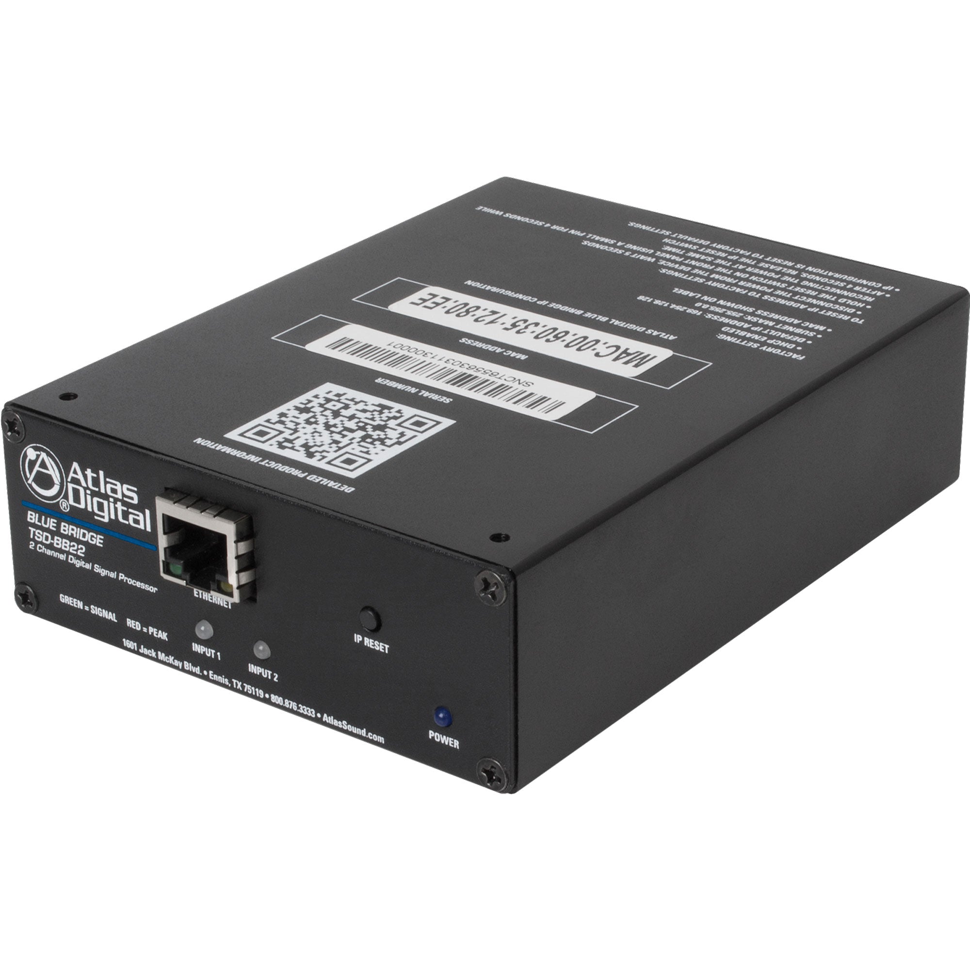 AtlasIED TSD-BB22 2 Input x 2 Output Networkable DSP Device