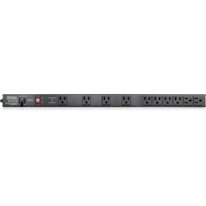 AtlasIED AP-2410-15S 15A Vertical Power Strip, 24", 10 Outlet