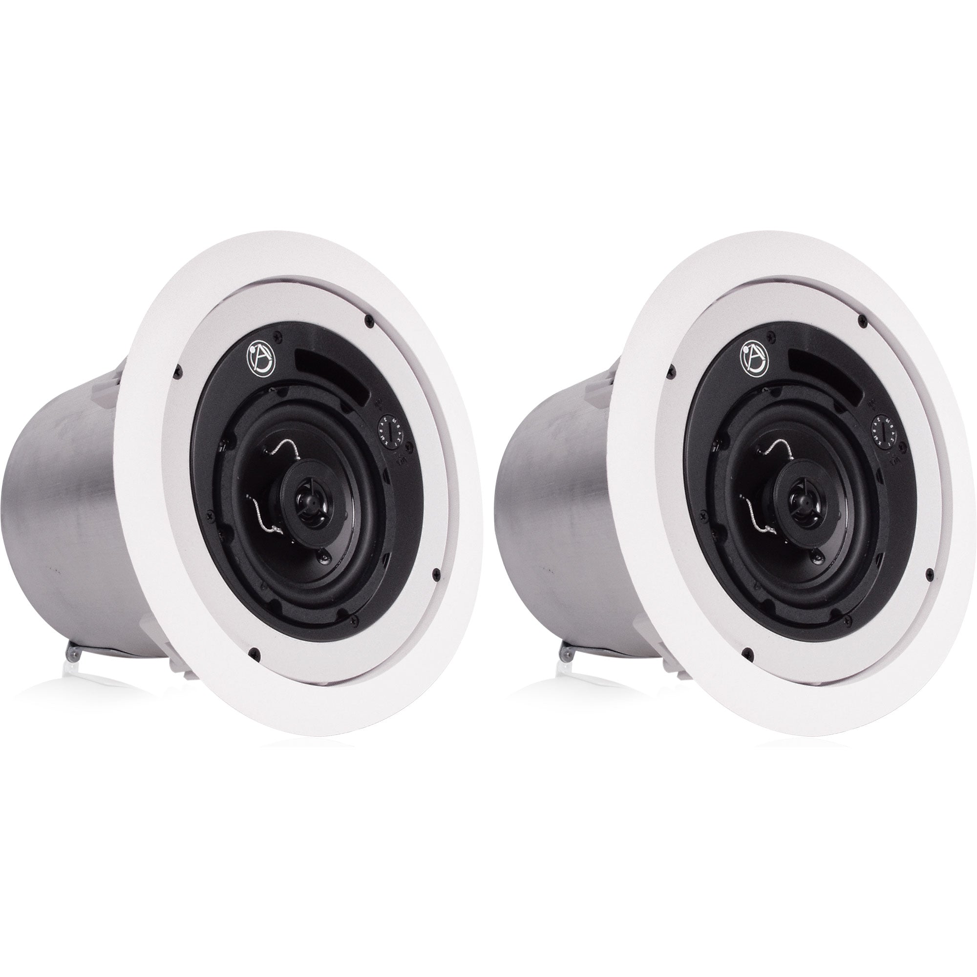 AtlasIED FAP42T-UL2043 4" Coaxial In-Ceiling Speaker with 16-Watt 70/100V Transformer (White, Pair)