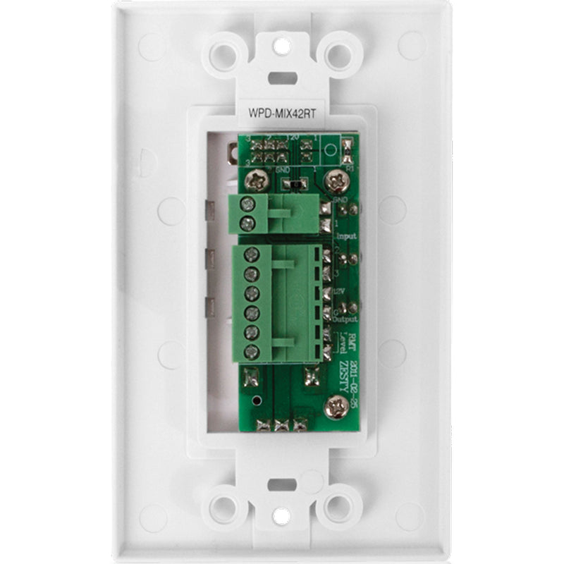 AtlasIED WPD-MIX42RT Wall Plate Input Select Switch, Volume Control 10k Pot and System Indicator