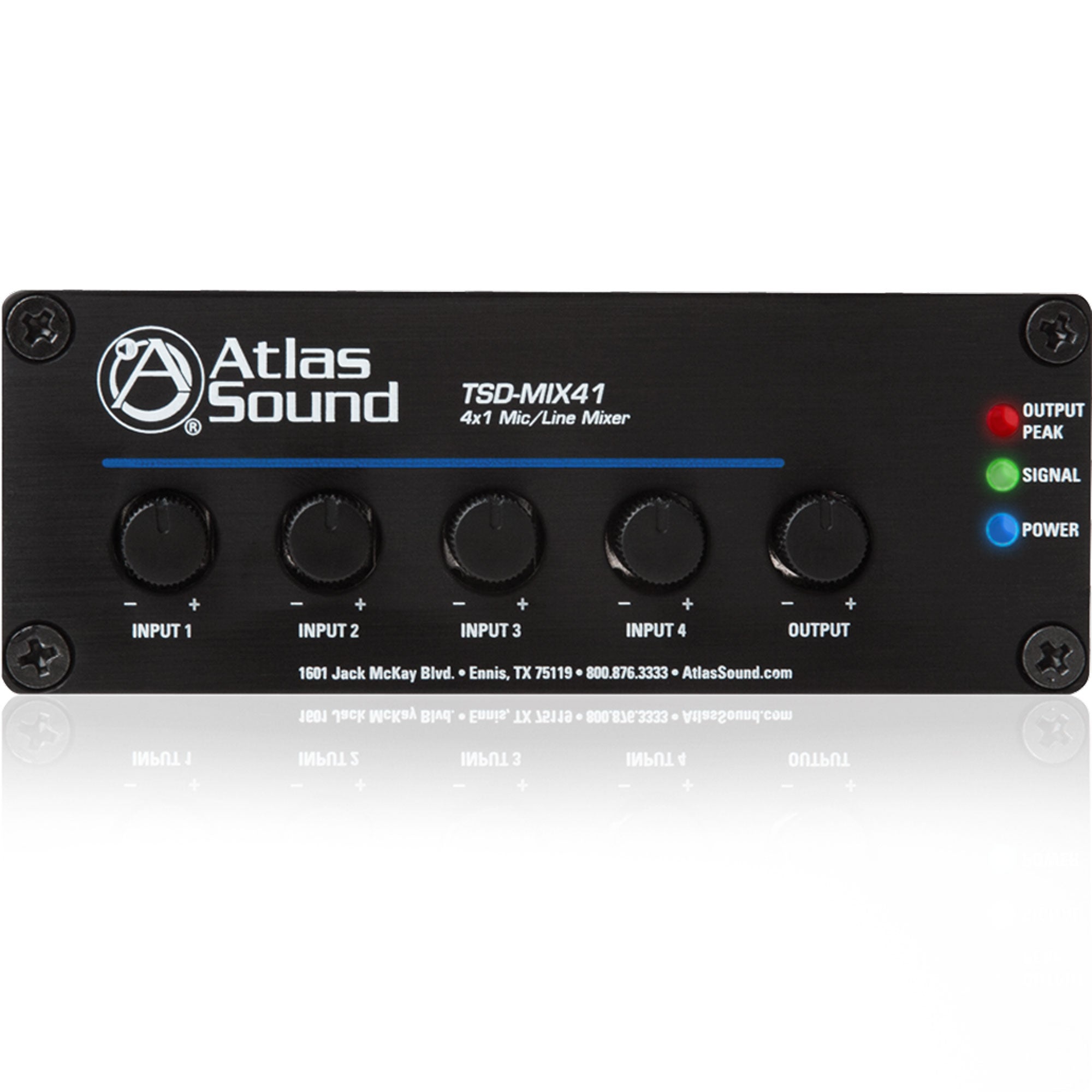 AtlasIED TSD-MIX41 4 x 1 Mic/Line Mixer