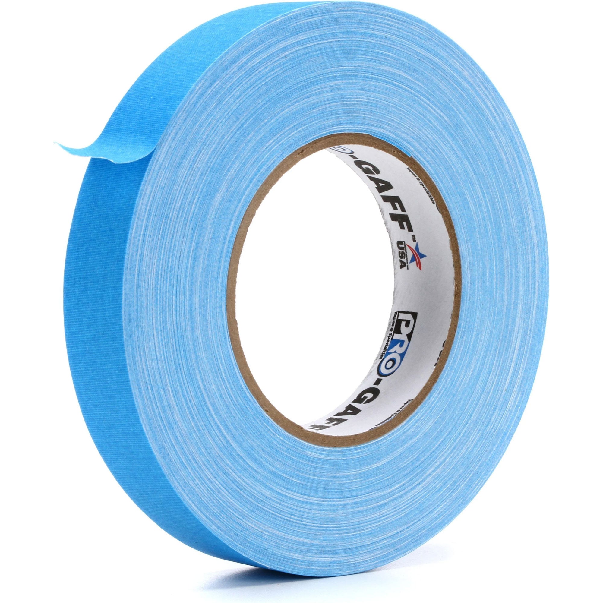 ProTapes Pro Gaff Premium Matte Cloth Gaffers Tape 1" x 50yds (Fluorescent Blue, Case of 48)