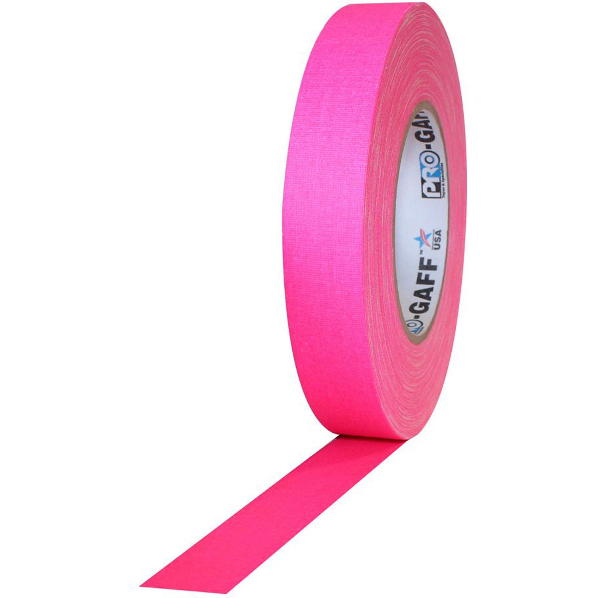 ProTapes Pro Gaff Premium Matte Cloth Gaffers Tape 1" x 50yds (Fluorescent Pink, Case of 48)
