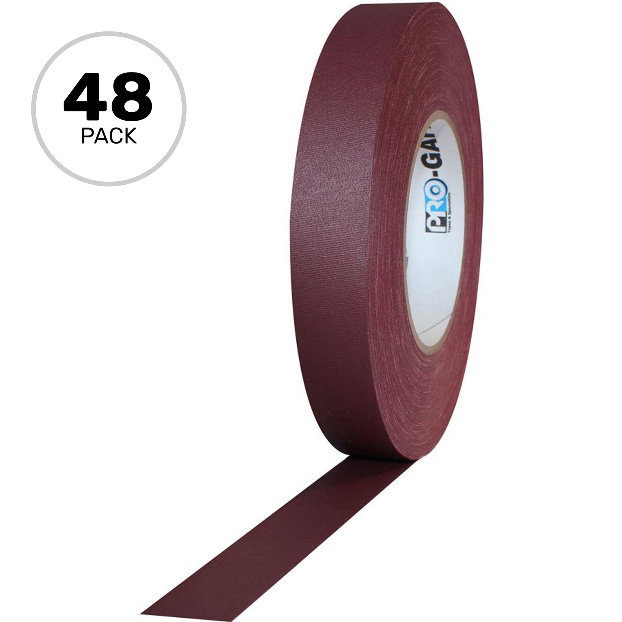 ProTapes Pro Gaff Premium Matte Cloth Gaffers Tape 1" x 55yds (Burgundy, Case of 48)