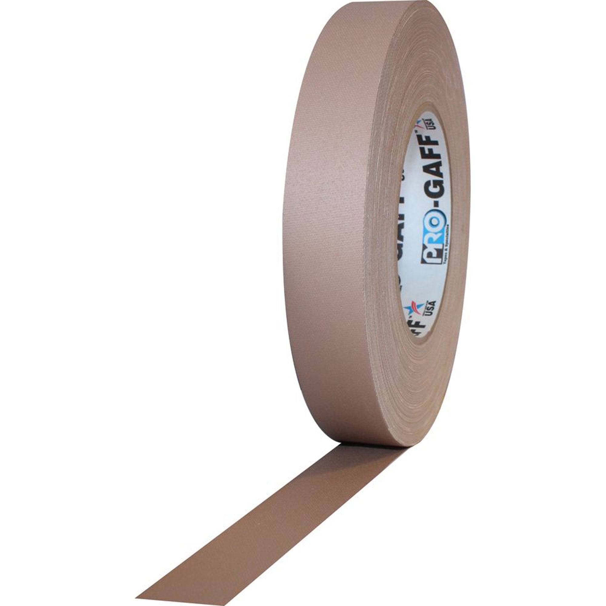 ProTapes Pro Gaff Premium Matte Cloth Gaffers Tape 1" x 55yds (Tan, Case of 48)