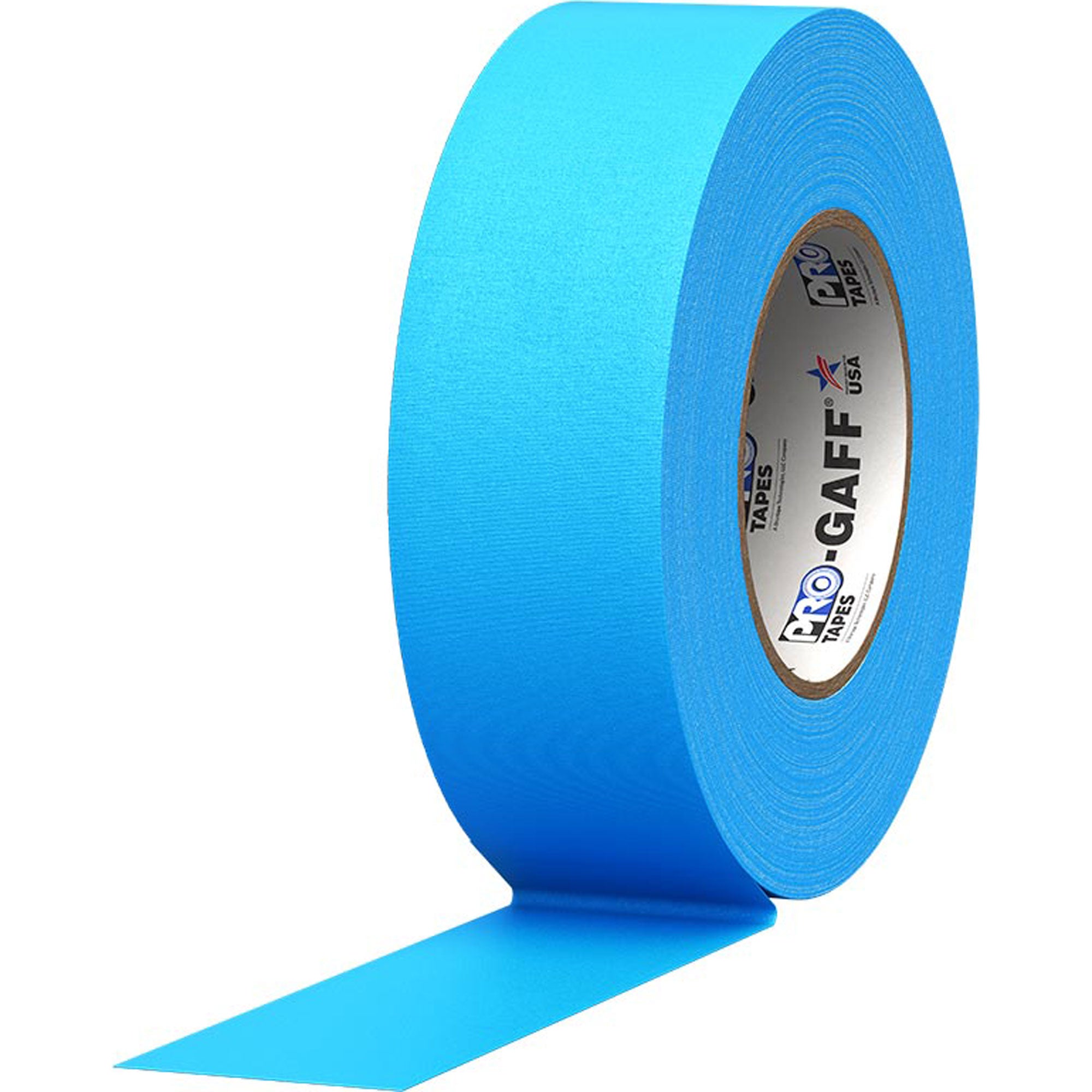 ProTapes Pro Gaff Premium Matte Cloth Gaffers Tape 2" x 50yds (Fluorescent Blue)